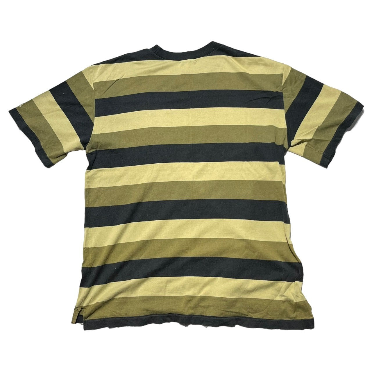 MILKBOY(ミルクボーイ) 90’s Sleeve logo border T-shirt 袖ロゴ 刺繍 ボーダー Tシャツ 0T0090 表記消え(L程度) カーキ×ブラック 90年代 初期