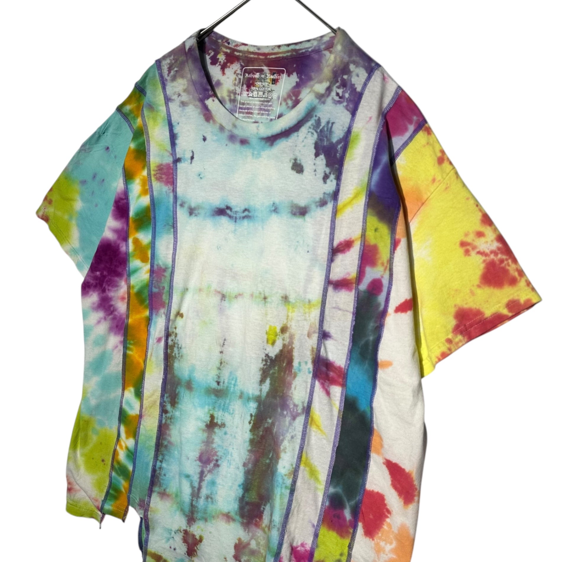 Rebuild by Needles(リビルドバイニードルズ) 5Cuts S/S Tee - Tie Dye タイダイ 再構築 Tシャツ FK396 ONE マルチ