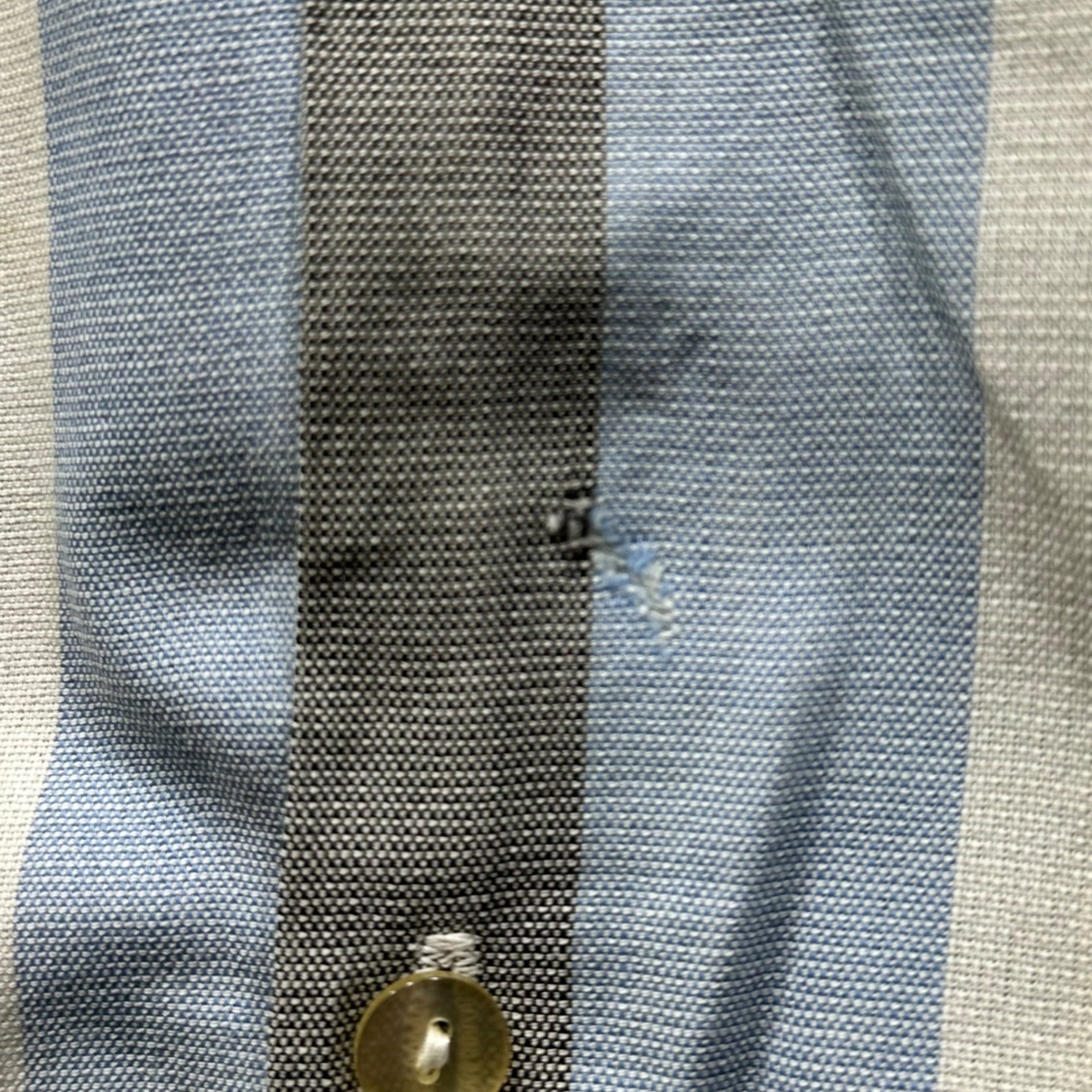 Duke of Hollywood(デュークオブハリウッド) 60’s~70's Striped Open-Collar S/S Shirt ストライプ オープンカラー 半袖 シャツ L ホワイト×スカイブルー 60年代~70年代 ヴィンテージ