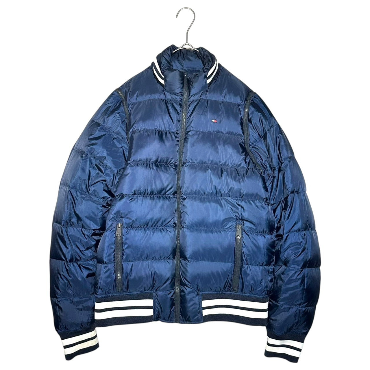 TOMMY HILFIGER(トミーヒルフィガー) Reversible Down Jacket リバーシブル ダウン ジャケット 0215905 S ネイビー×ホワイト