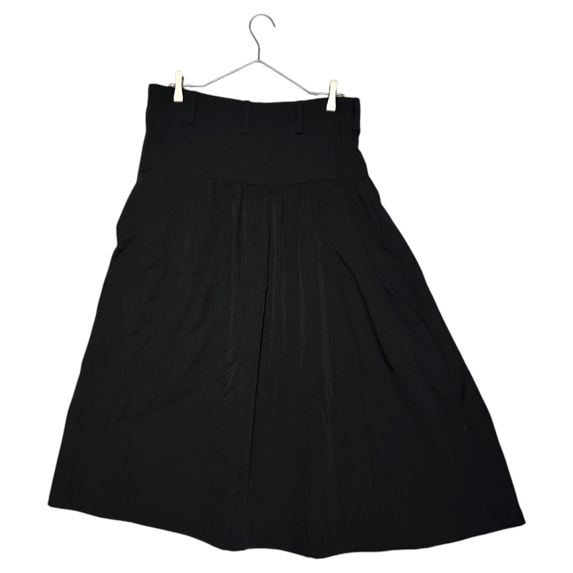 Y's(ワイズ) Wool gabardine asymmetric flared skirt ウール ギャバジン アシンメトリー フレア スカート 表記無し(XL程度) ブラック サンプル品