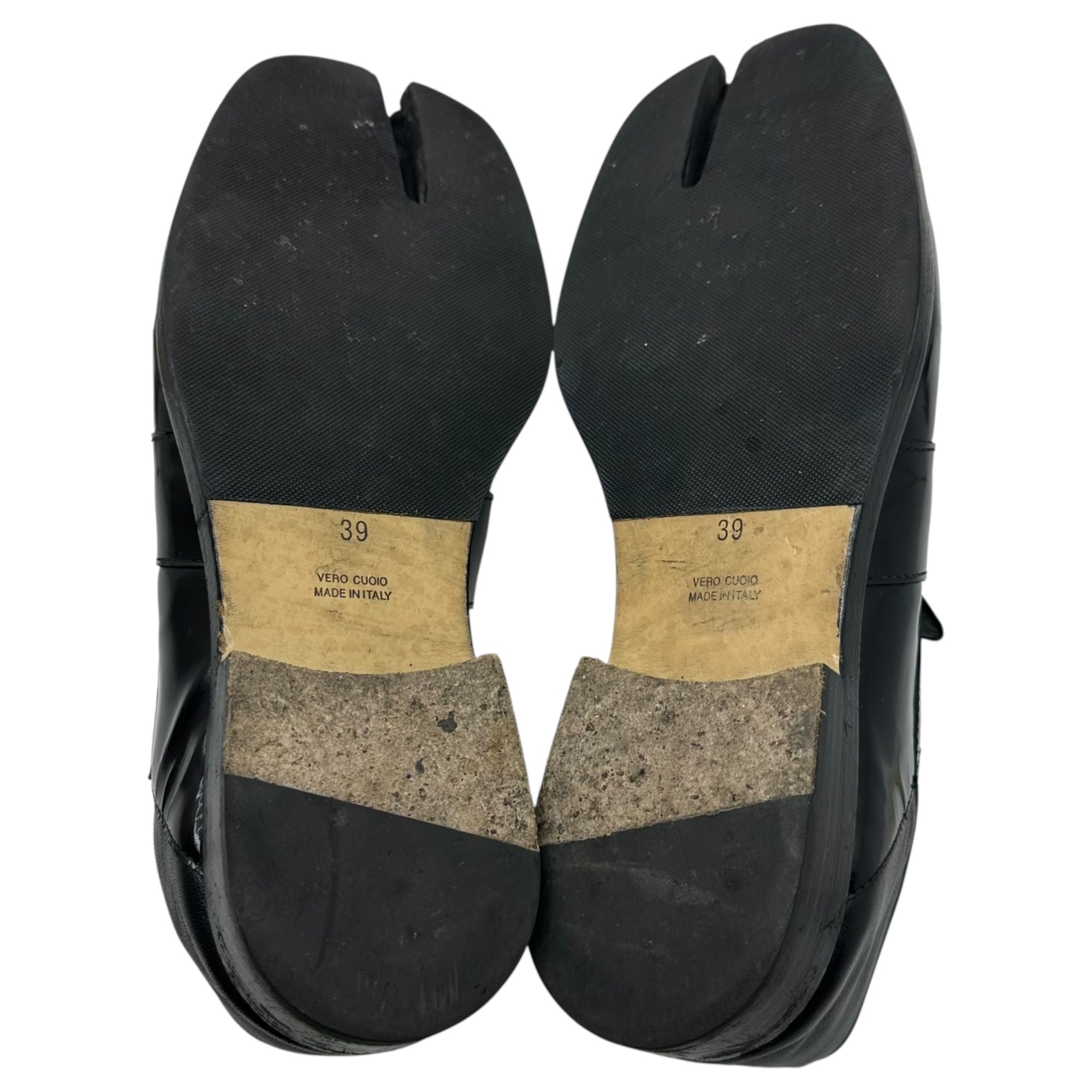 MAISON MARGIELA(メゾンマルジェラ) TABI Loafers - High-Shine Leather 足袋 ローファー 39(24.5~25.0cm程度) ブラック