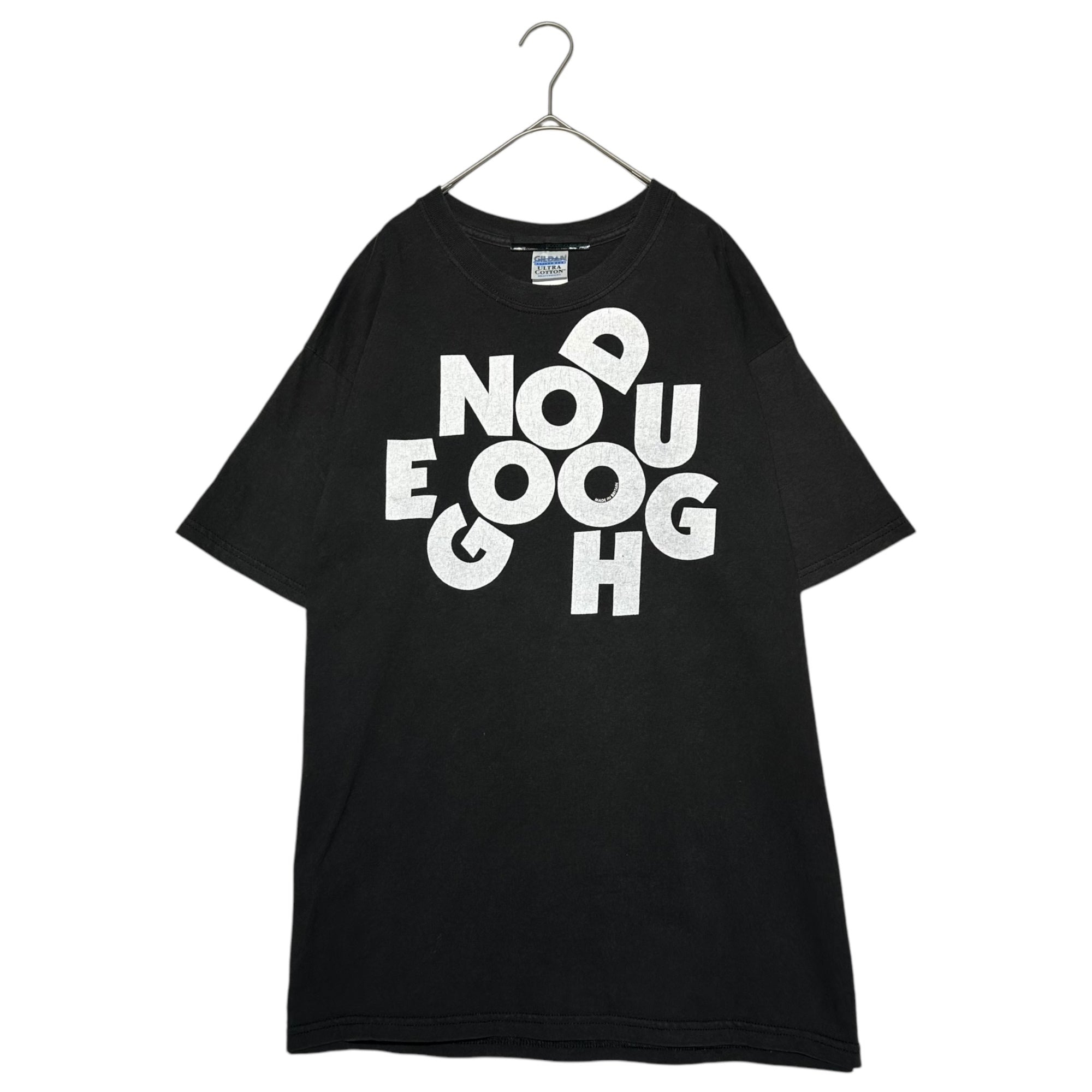 GOODENOUGH(グッドイナフ) 90~00's MADE IN BRITAIN LOGO T-SHIRT 90年~00年代 英国製 ロゴ Tシャツ L ブラック×ホワイト