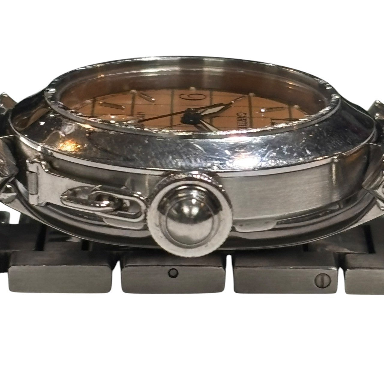 Cartier(カルティエ) Pasha C パシャ C オレンジ 文字盤 自動巻き 腕時計 W31024M7 オレンジ×シルバー 箱付 ボーイズ