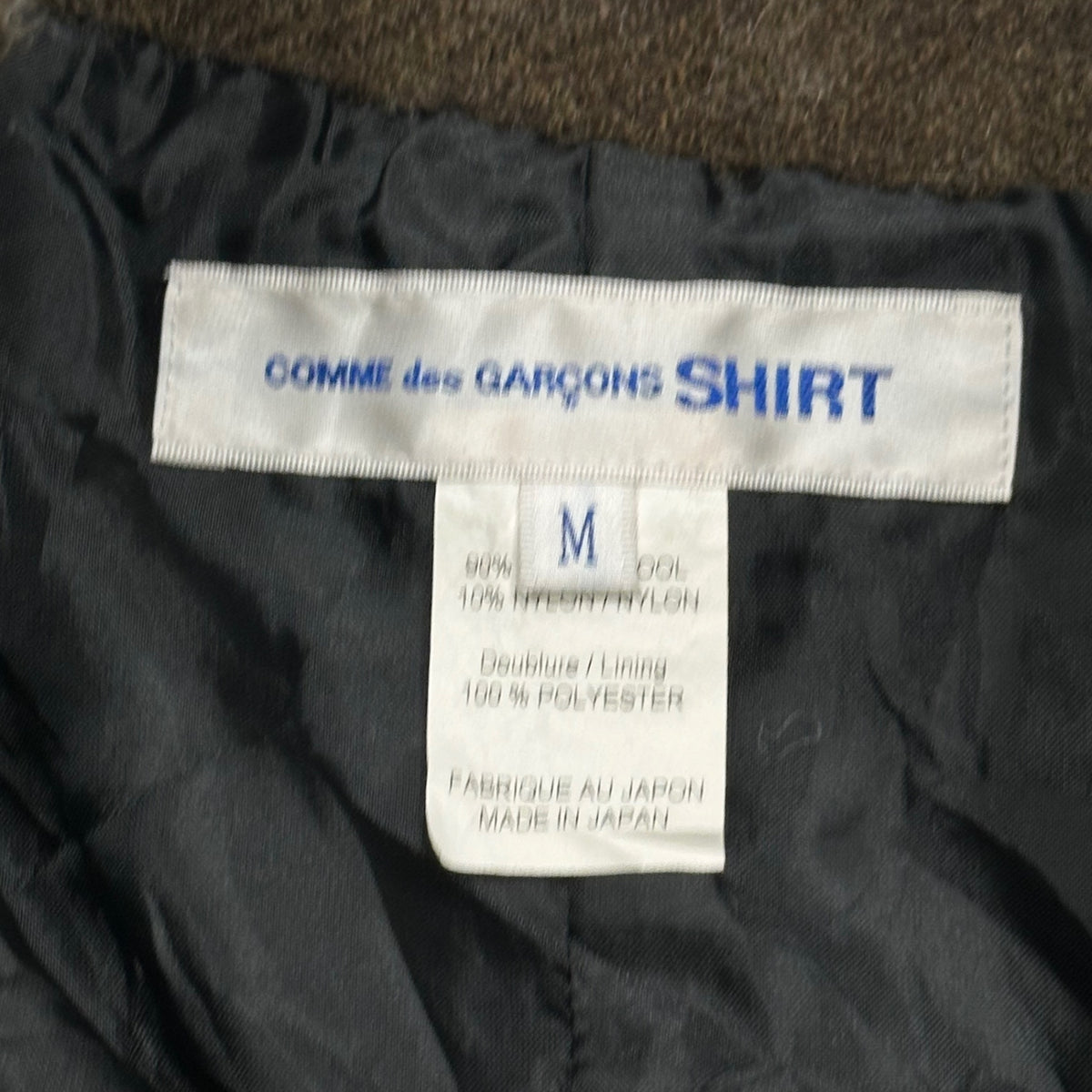 COMME des GARCONS SHIRT(コムデギャルソンシャツ) 2025AW Boiled Wool Panel 5B Jacket 切替 ウール縮絨 5B ジャケット FP-J505 M グレー×ネイビー×ブラウン
