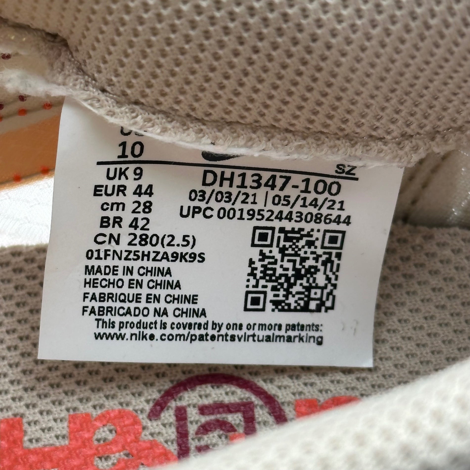 NIKE × SACAI(ナイキ × サカイ) LD Waffle "Orange Blaze" エルディー ワッフル オレンジ ブレイズ スニーカー DH1347-100 28cm ベージュ×オレンジ