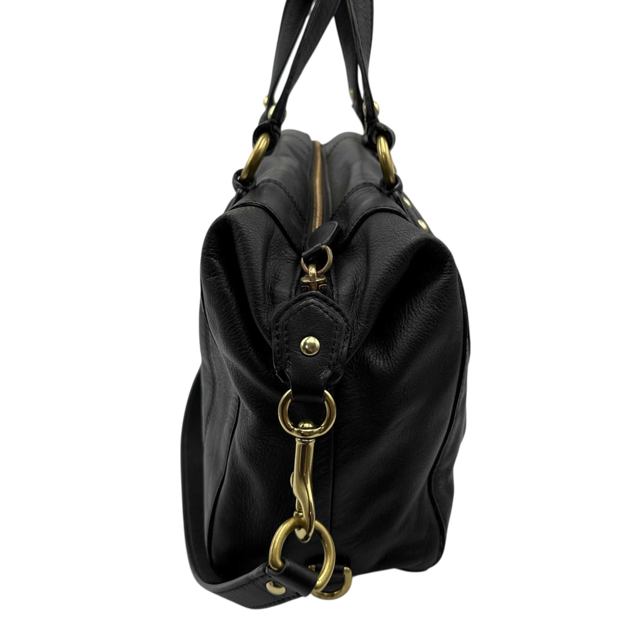 COACH(コーチ) Campbell Satchel Leather 2WAY Shoulder Bag キャンベル サッチェル レザー 2WAY ショルダー バッグ F24690 ブラック ハンド