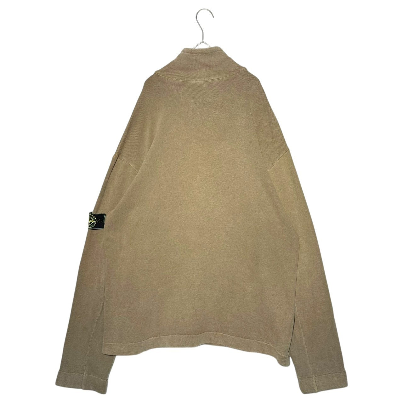 STONE ISLAND(ストーンアイランド) 98AW Half-Zip & Button Sweatshirt Pullover Shirt ハーフジップ&ボタン スウェット プルオーバー シャツ 29156E43 L ベージュ 90's 90年代 アーカイブ