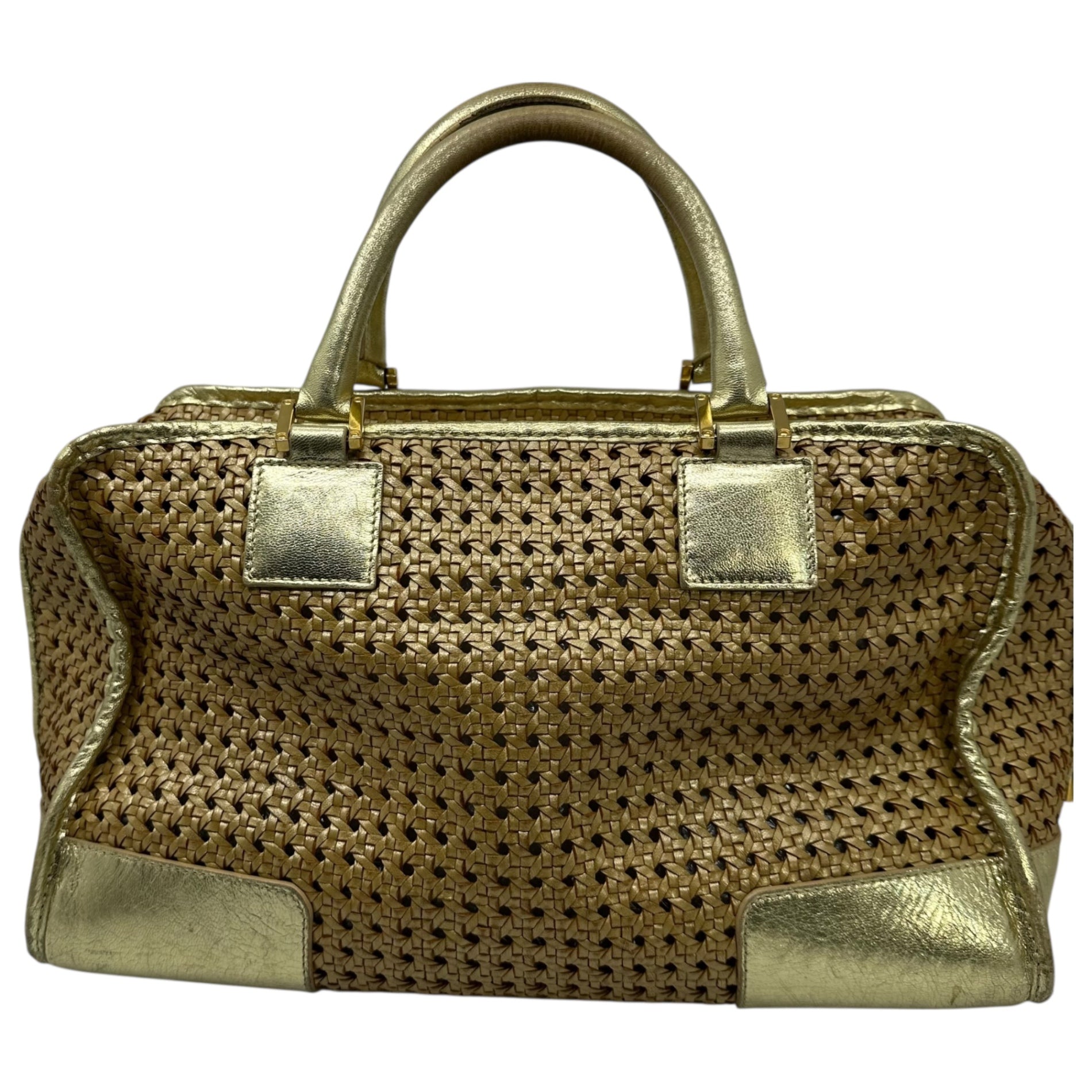 LOEWE(ロエベ) AMAZONA36 Gold Mesh Bag アマソナ 36 ゴールド メッシュ ハンド バッグ ゴールド