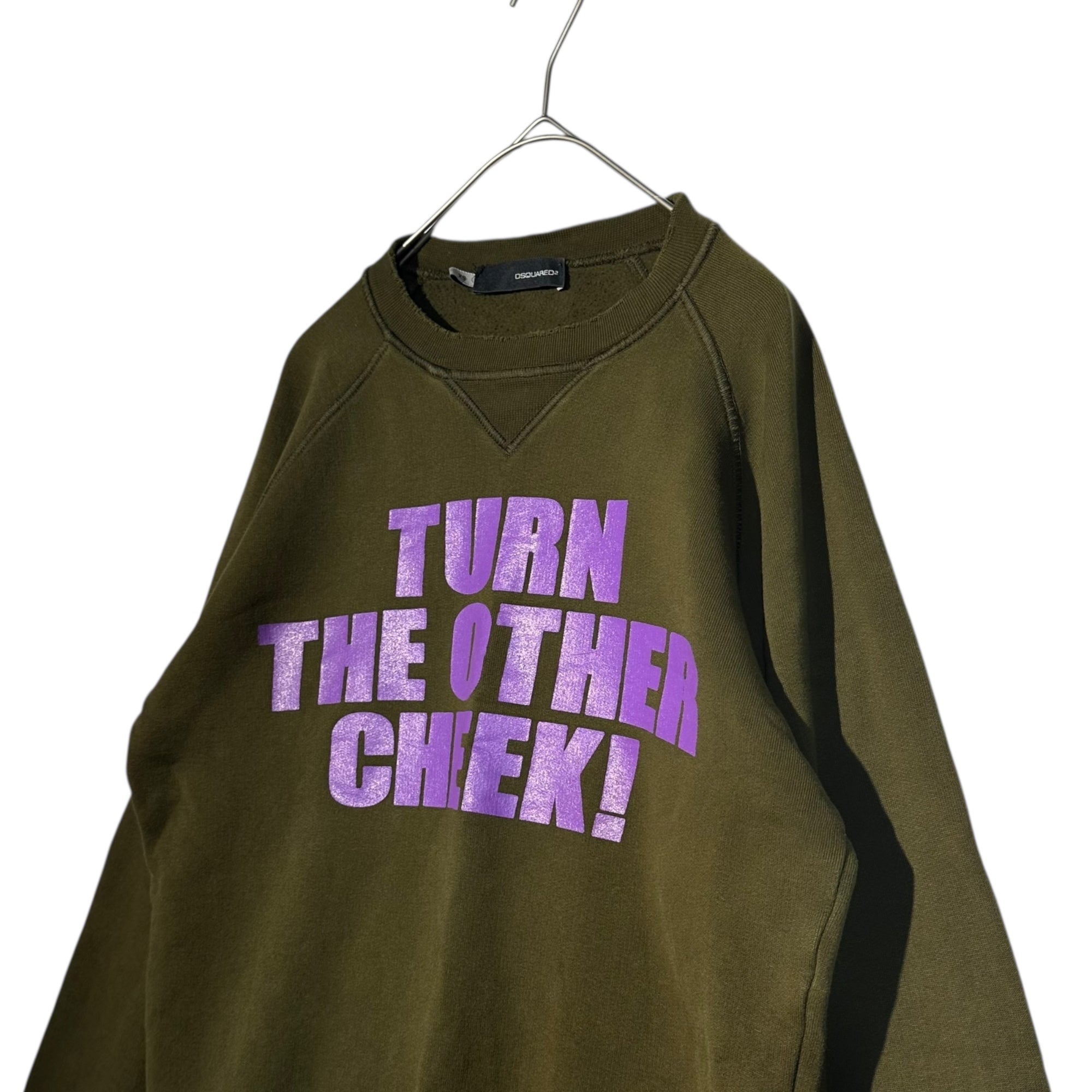 DSQUARED2(ディースクエアード) Long Sleeve Printed Sweatshirt 長袖 プリント スウェット 71 XM562 XS カーキ