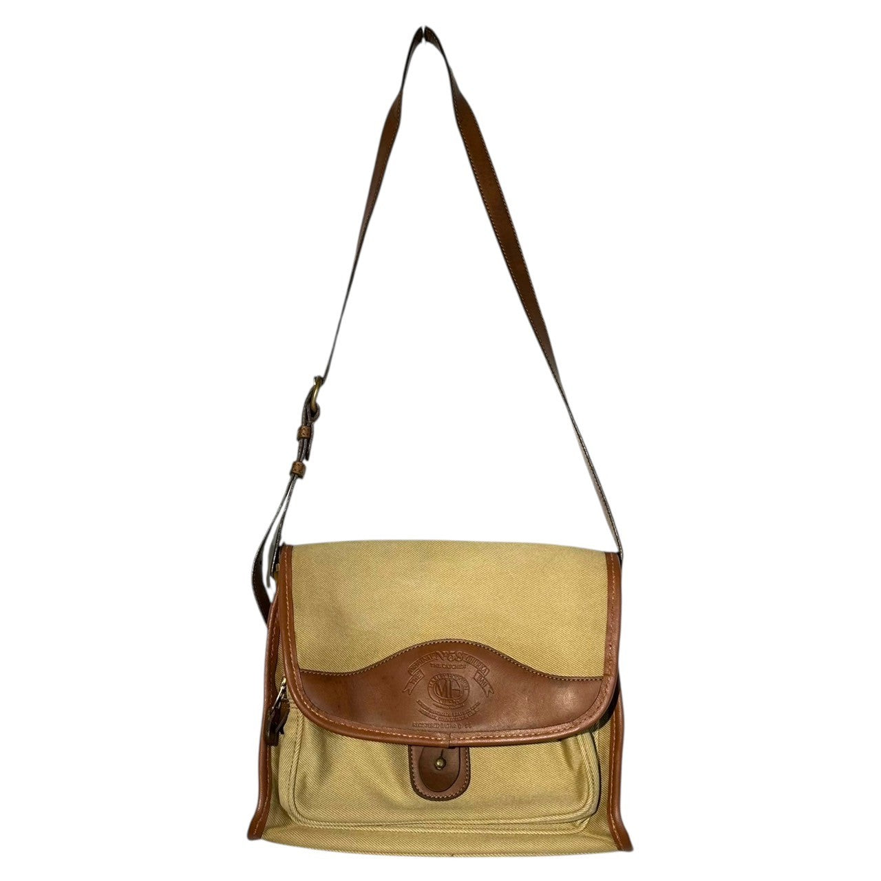 GHURKA(グルカ) N.58 Campus Leather Shoulder Bag キャンパス レザー ショルダー バッグ カーキ×ブラウン MARLEY HODGSON