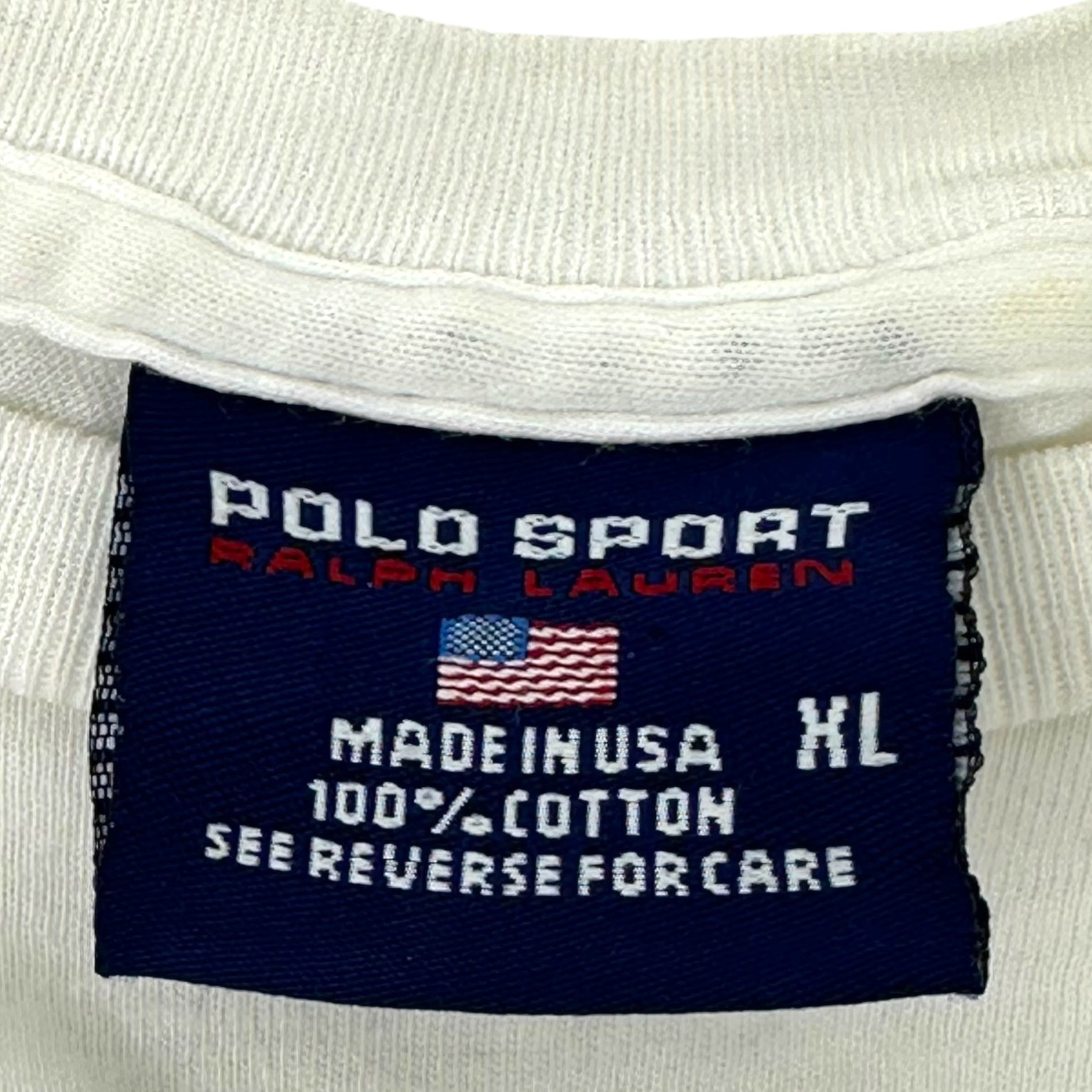 POLO SPORT(ポロスポーツ) 90's USA LOGO TEE ロゴ Tシャツ XL ホワイト 90年代~ ヴィンテージ USA製 Ralph Lauren ラルフローレン