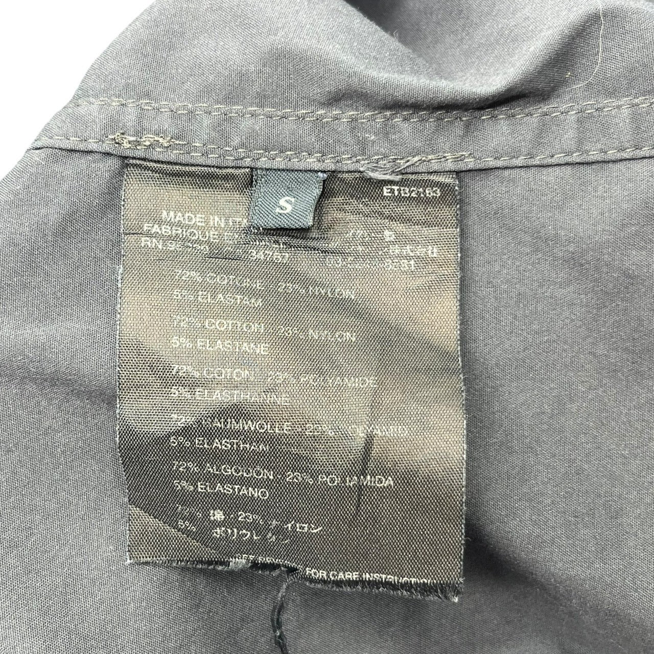 PRADA SPORT(プラダスポーツ) 00’s Zip up L/S shirt ジップアップ 長袖 シャツ S ブラック Y2K