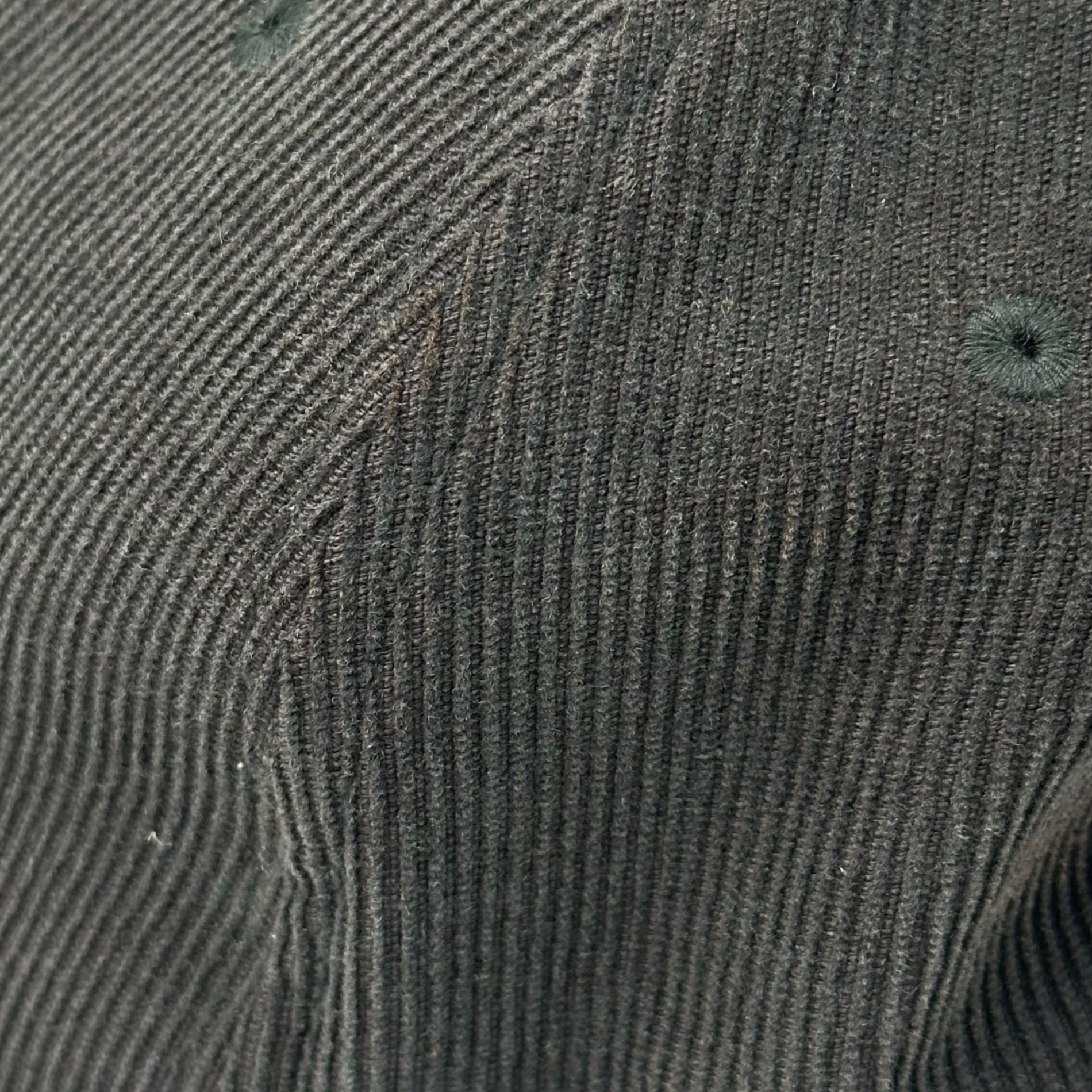 HOLLYWOOD RANCH MARKET(ハリウッドランチマーケット) H.R.REMAKE H Logo Corduroy Denim Panel Snapback Cap H ロゴ コーデュロイ デニム 切替 スナップバック キャップ ブラック 帽子