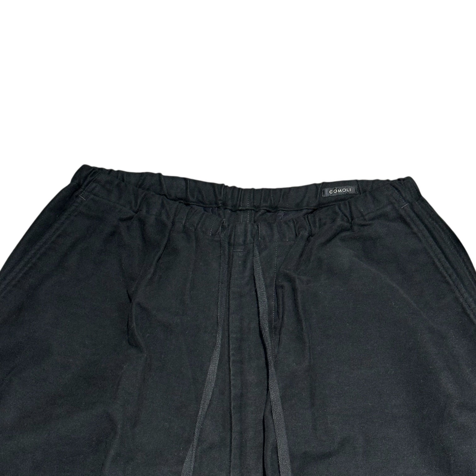 COMOLI(コモリ) 24AW Moleskin Knee-Tuck Pants モールスキン ニータック パンツ A03-03037 1(S) ブラック 稀少サイズ