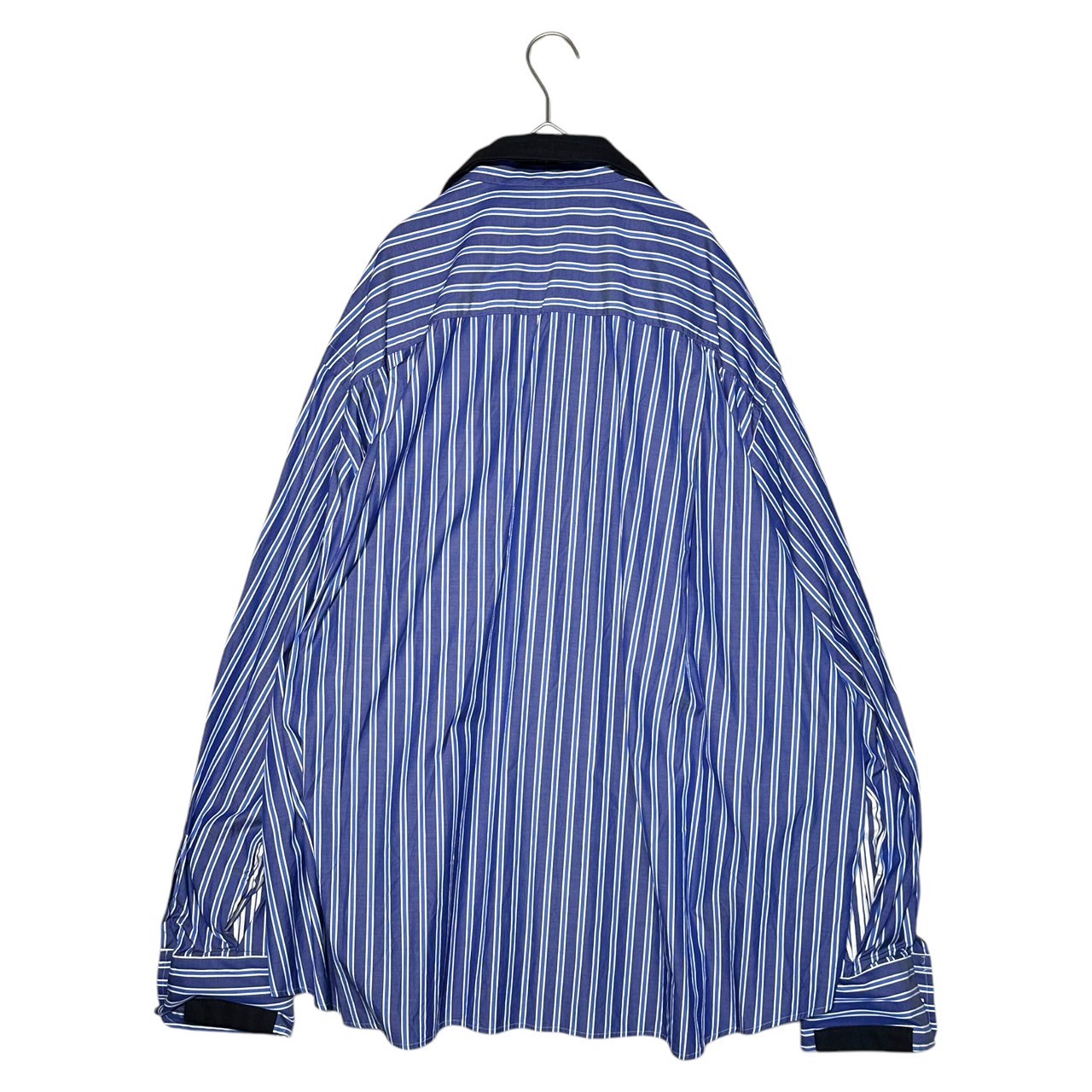 sacai(サカイ) 20SS Layered poplin striped shirt レイヤード ポプリン ストライプ シャツ 20-02241M M ブルー ストライプ ジャケット