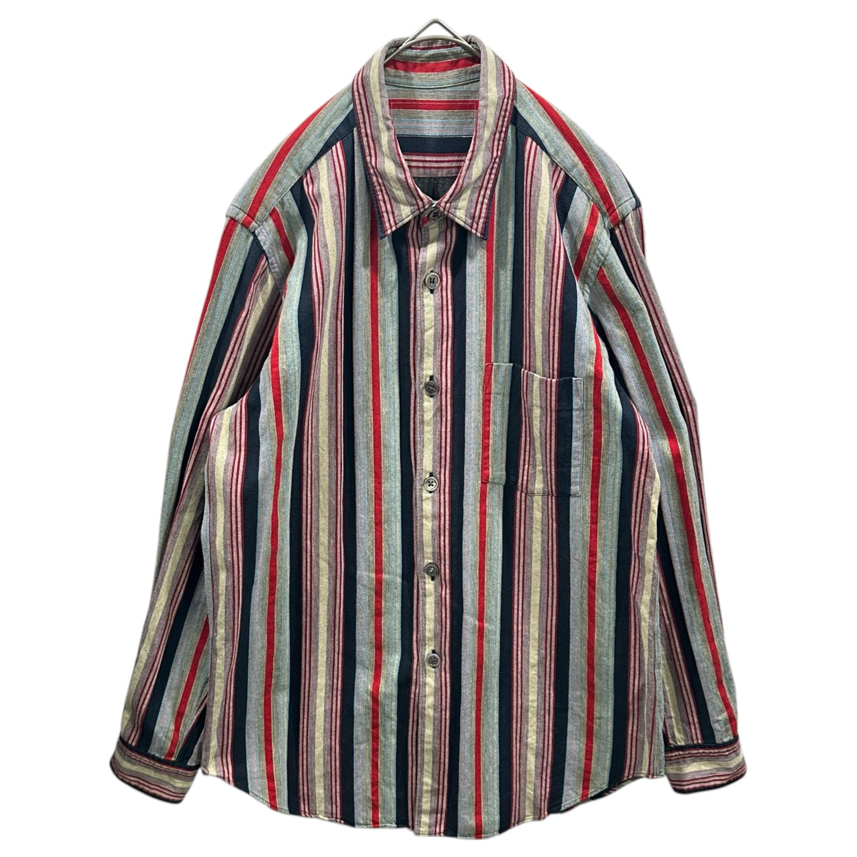 COMME des GARCONS HOMME(コムデギャルソンオム) 1990's Multi-Stripe L/S Shirt マルチ ストライプ 長袖 シャツ 表記無し(FREE) マルチ 90年代 田中オム