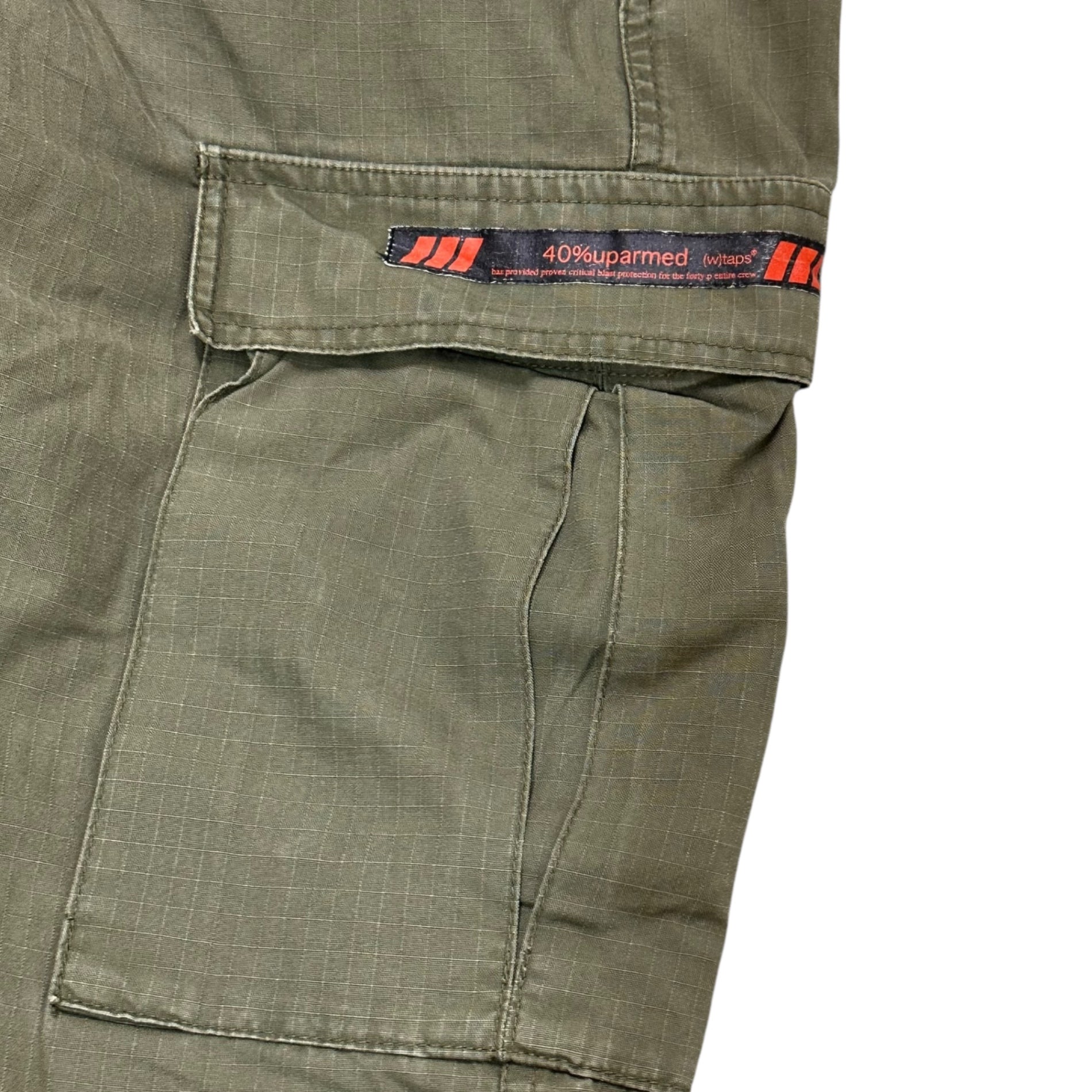 WTAPS(ダブルタップス) 90's MIL-SPEC Ripstop Cargo Pants リップストップ カーゴ パンツ 表記消(L程度) カーキ 90年代 初期