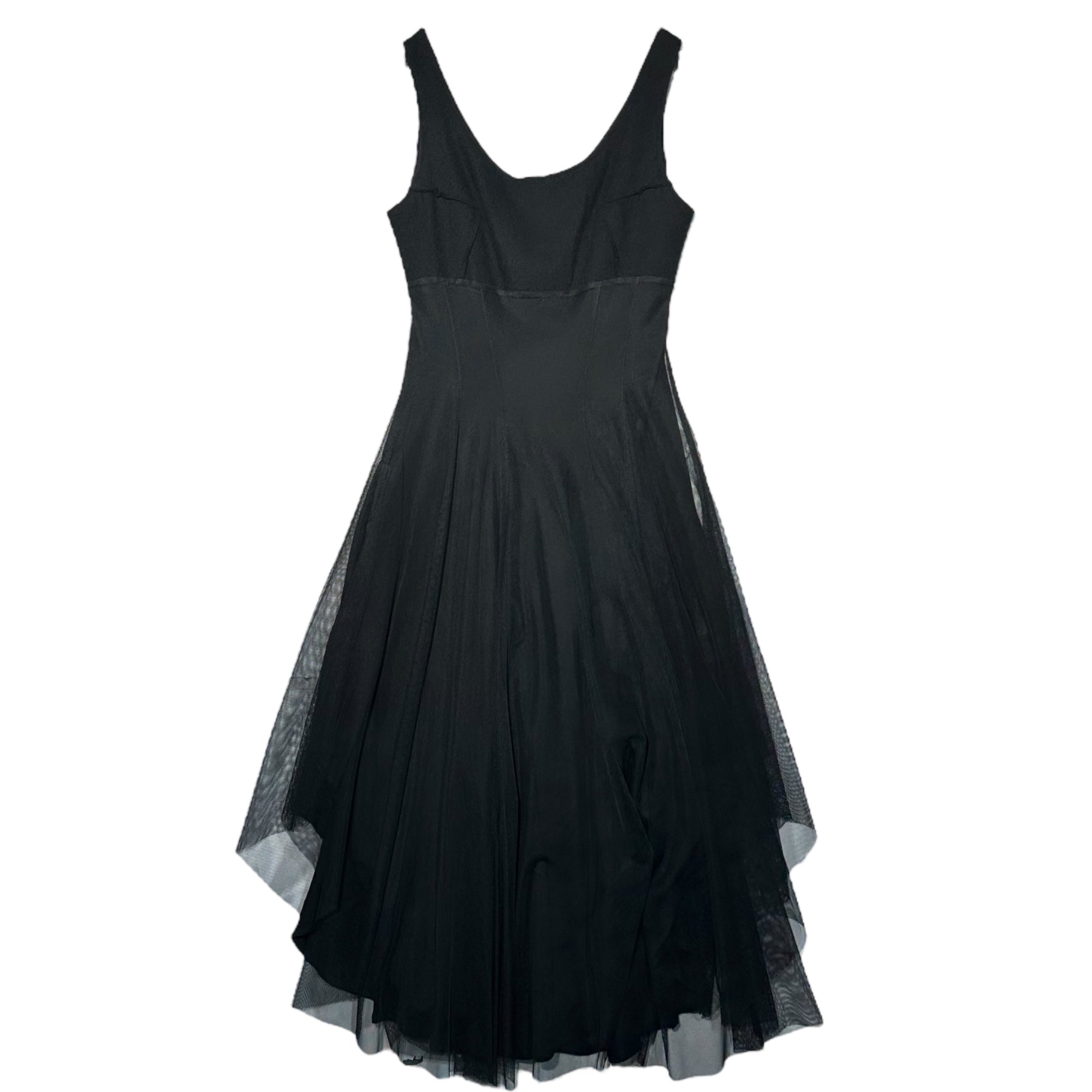 MICHIKO by Y's(ミチコ バイ ワイズ) Sleeveless Tulle Dress ノースリーブ チュール ドレス ワンピース YF-D32-807 1(S程度) ブラック