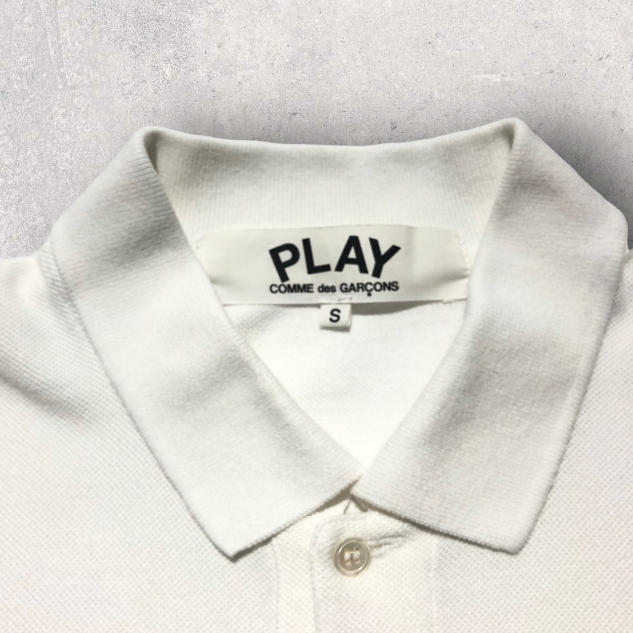 PLAY COMME des GARCONS(プレイコムデギャルソン) ハートロゴポロシャツ AZ-T066 S ホワイト AD2016/9