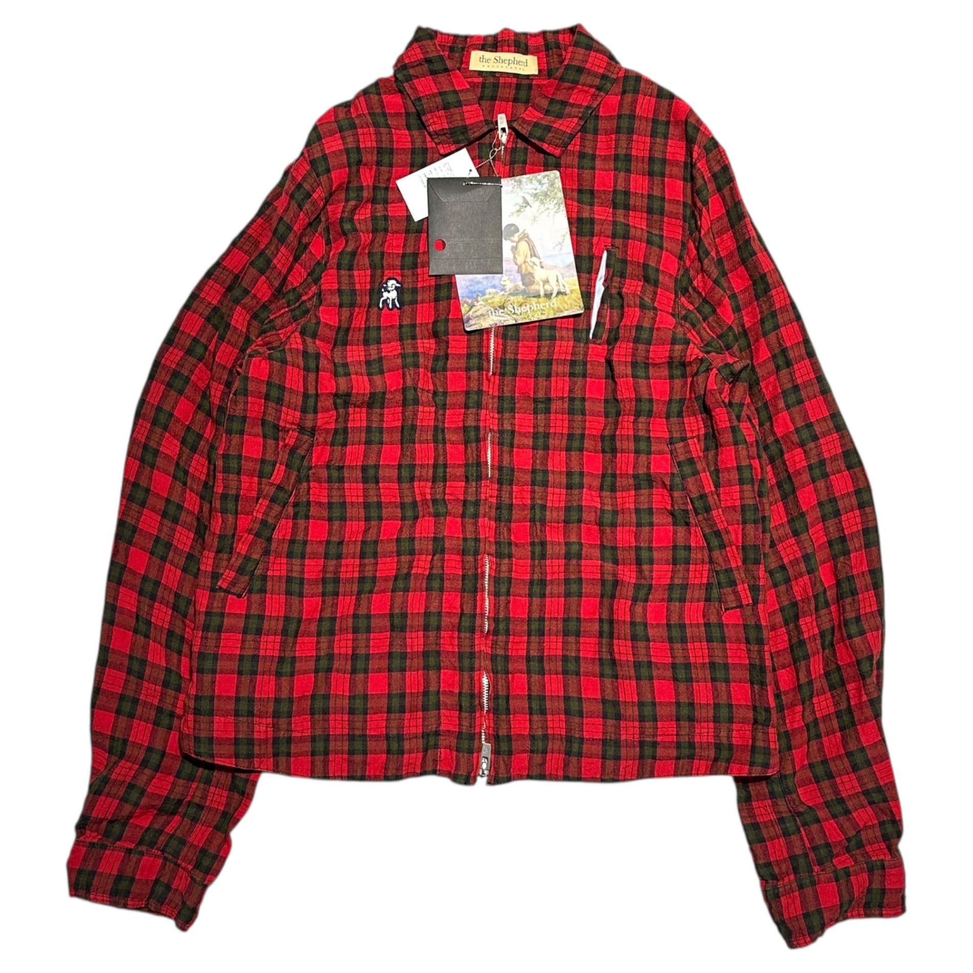 the Shepherd UNDERCOVER(ザ シェパード アンダーカバー) 25SS Check Linen Zip-Up Blouson チェック リネン ジップアップ ブルゾン US1E9201 4(L程度) レッド 参考定価82,500円+税(税込)