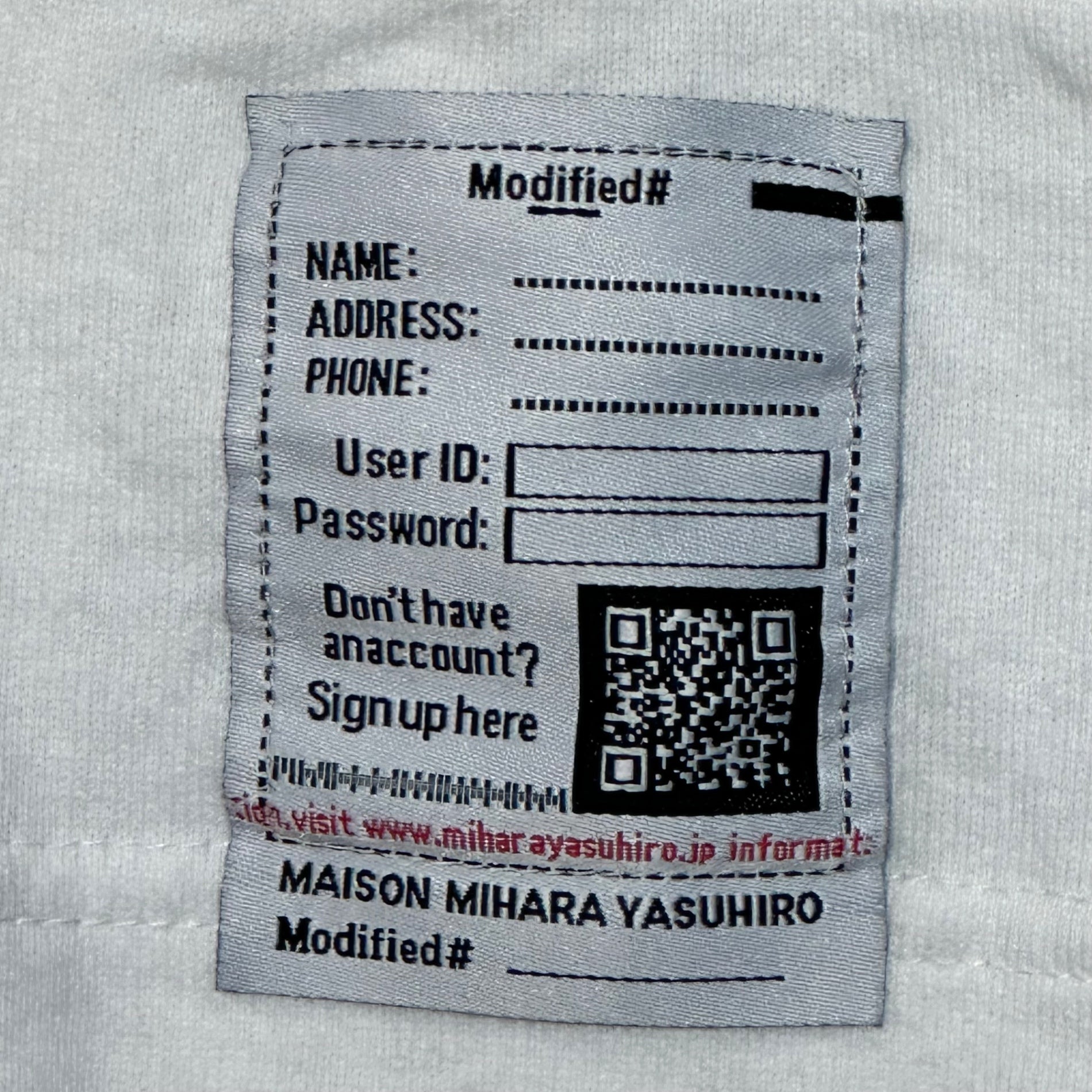 Maison MIHARA YASUHIRO(メゾンミハラヤスヒロ) 24SS Distressed Long-Sleeve T-shirt ダメージ加工 落書き 長袖 Tシャツ J12LT531 48 ホワイト カットソー