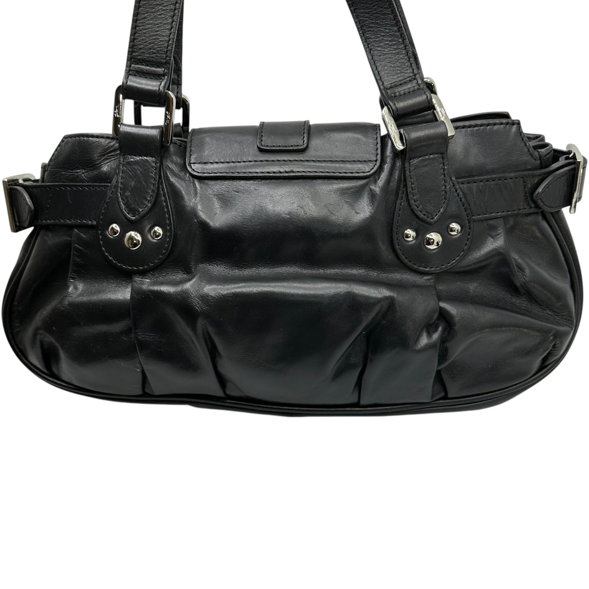 LONGCHAMP(ロンシャン) Leather One Shoulder Bag レザー ワンショルダー バッグ ブラック Y2K 肩掛け ハンド