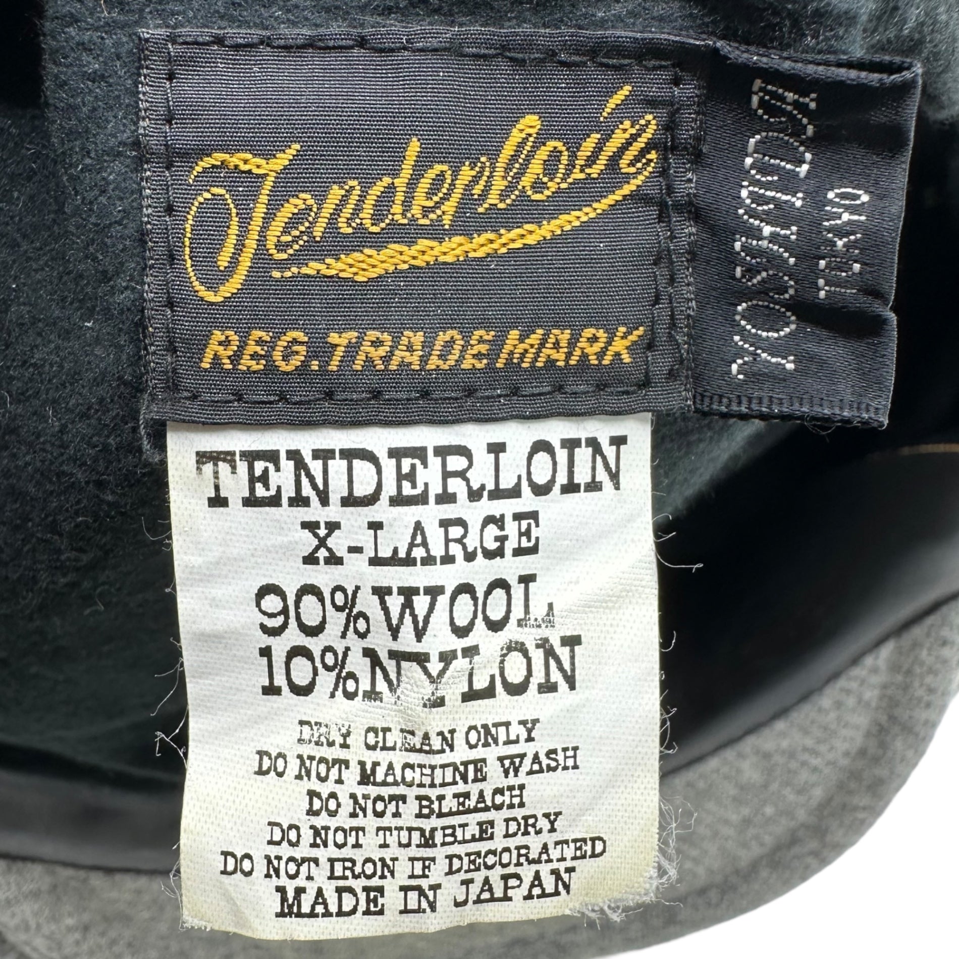 TENDERLOIN×PORTER(テンダーロイン×ポーター) Wool cassock ウール キャスケット ダブルネーム グレー 著名人着用 YOSHIDA 帽子 内側 レザー コラボ