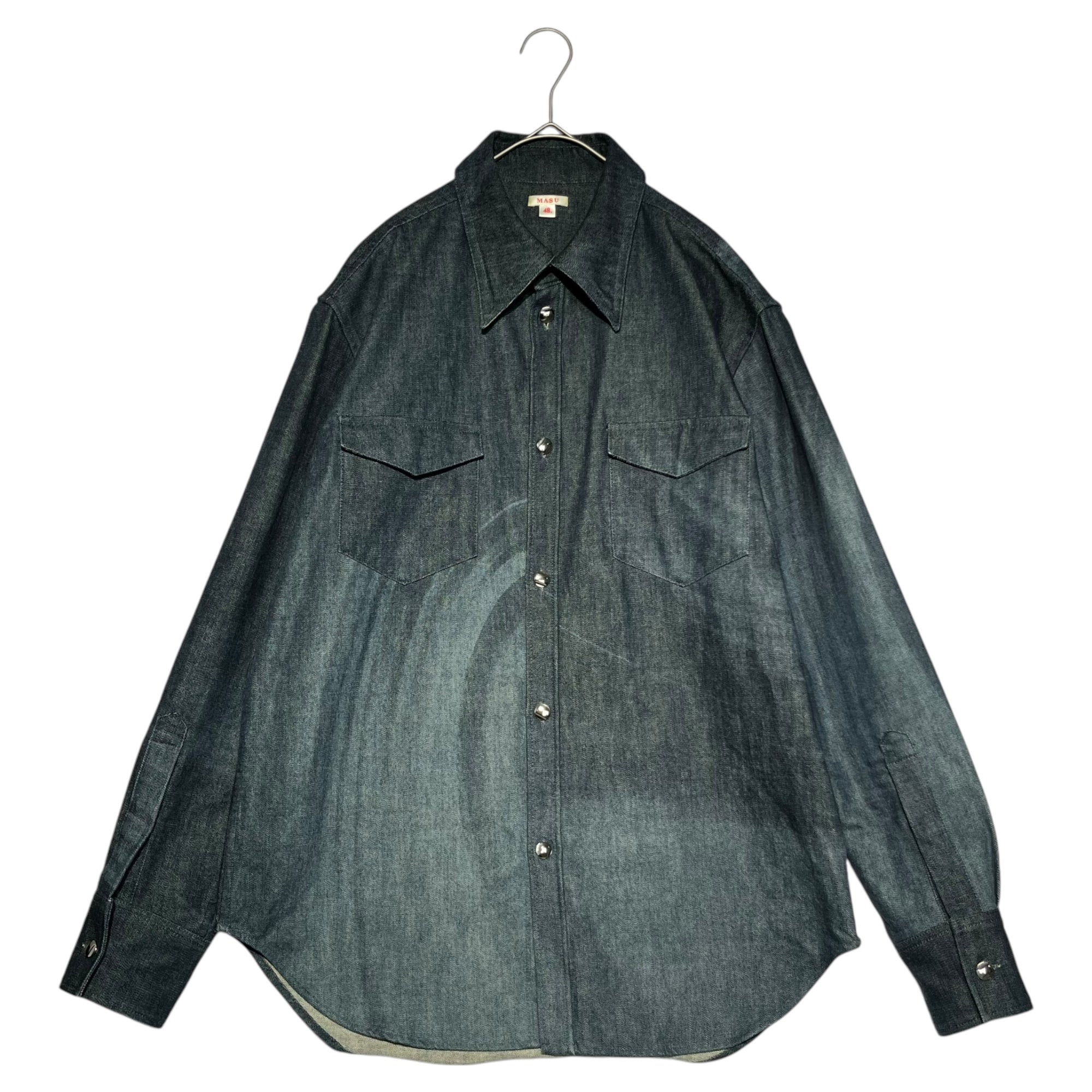 MASU(エムエーエスユー) 21AW MARBLE DENIM SHIRTS マーブル デニム シャツ MCFW-SH0321 48(M程度)  インディゴ ジャケット