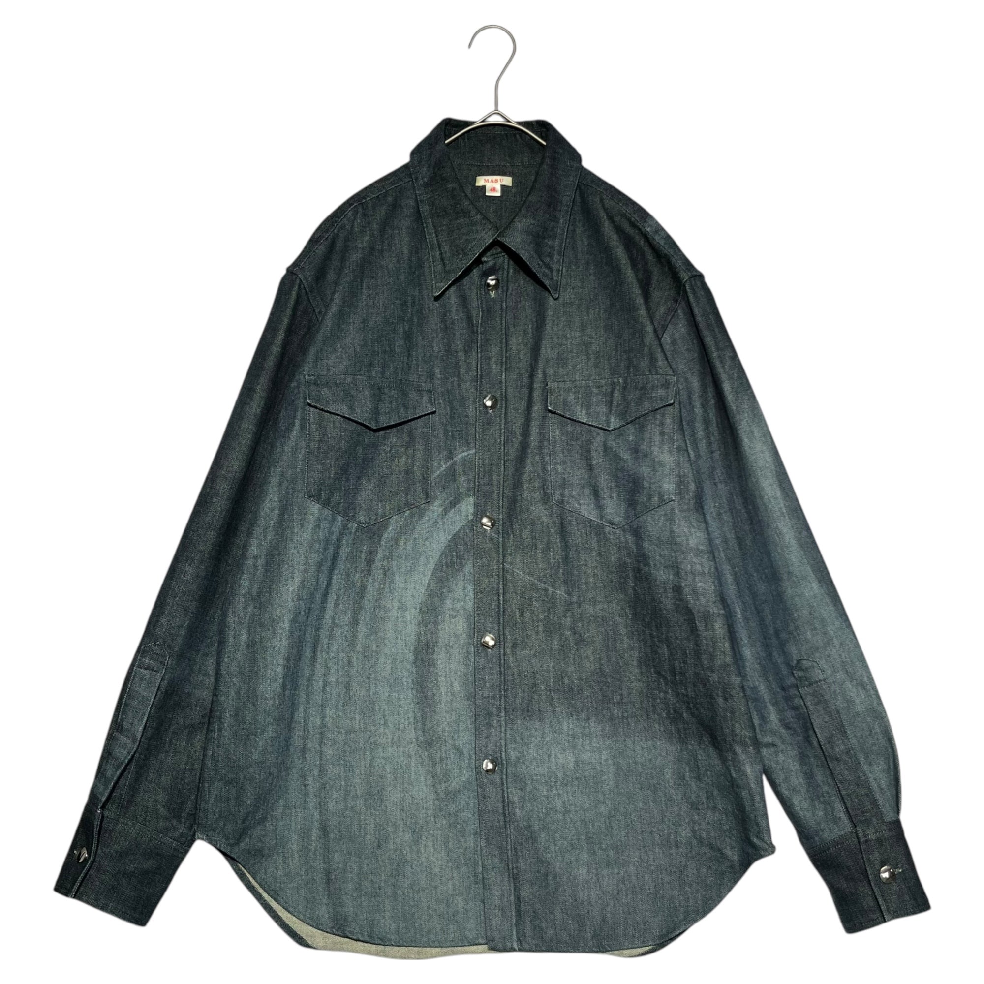 MASU(エムエーエスユー) 21AW MARBLE DENIM SHIRTS マーブル デニム シャツ MCFW-SH0321 48(M程度) インディゴ ジャケット