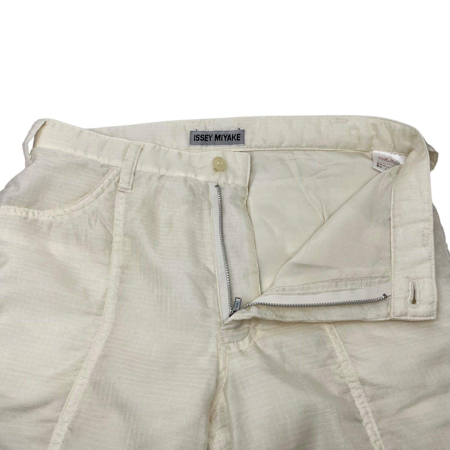 ISSEY MIYAKE(イッセイミヤケ) 98AW Archive side zip parachute pants アーカイブ サイド ジップ パラシュート パンツ IM84-FF934 S ホワイト