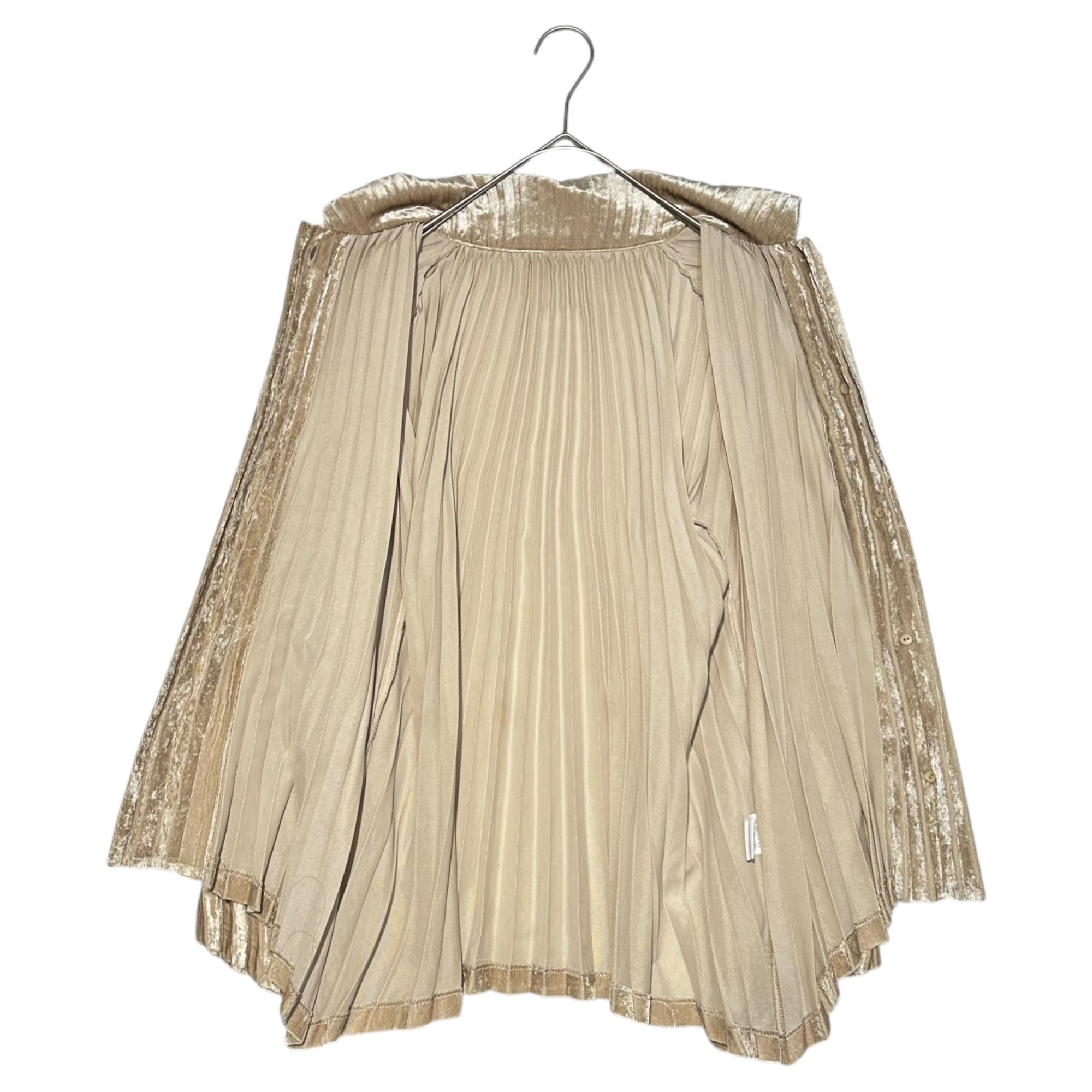 ISSEY MIYAKE WHITE LABEL(イッセイミヤケホワイトレーベル) ベロアプリーツセットアップ IM32FJ905 IM32FG905 SIZE 2 ゴールド