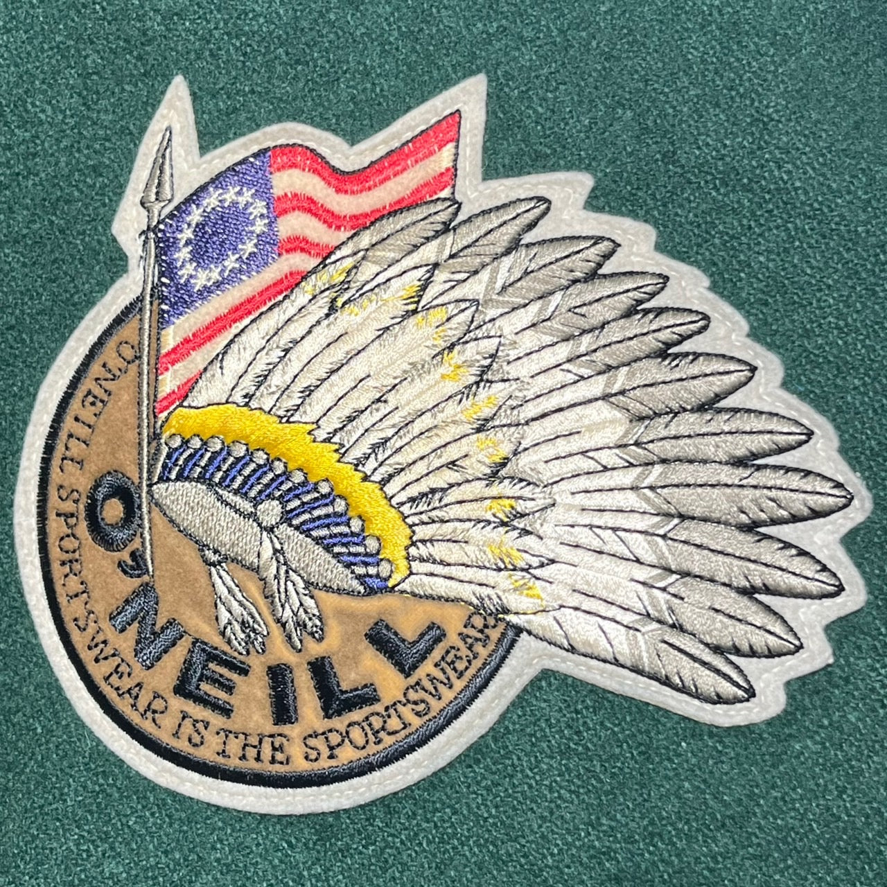 O'NEIL(オニール) 90's レザー切替オーバーサイズスタジャン L グリーン