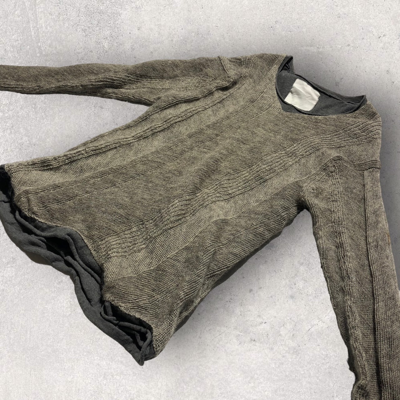 COMME des GARCONS HOMME HOMME(コムデギャルソンオムオム) 90’Sレイヤードウールニット IN-040020 表記なし(Sサイズ程度) グレー AD1998 田中オム