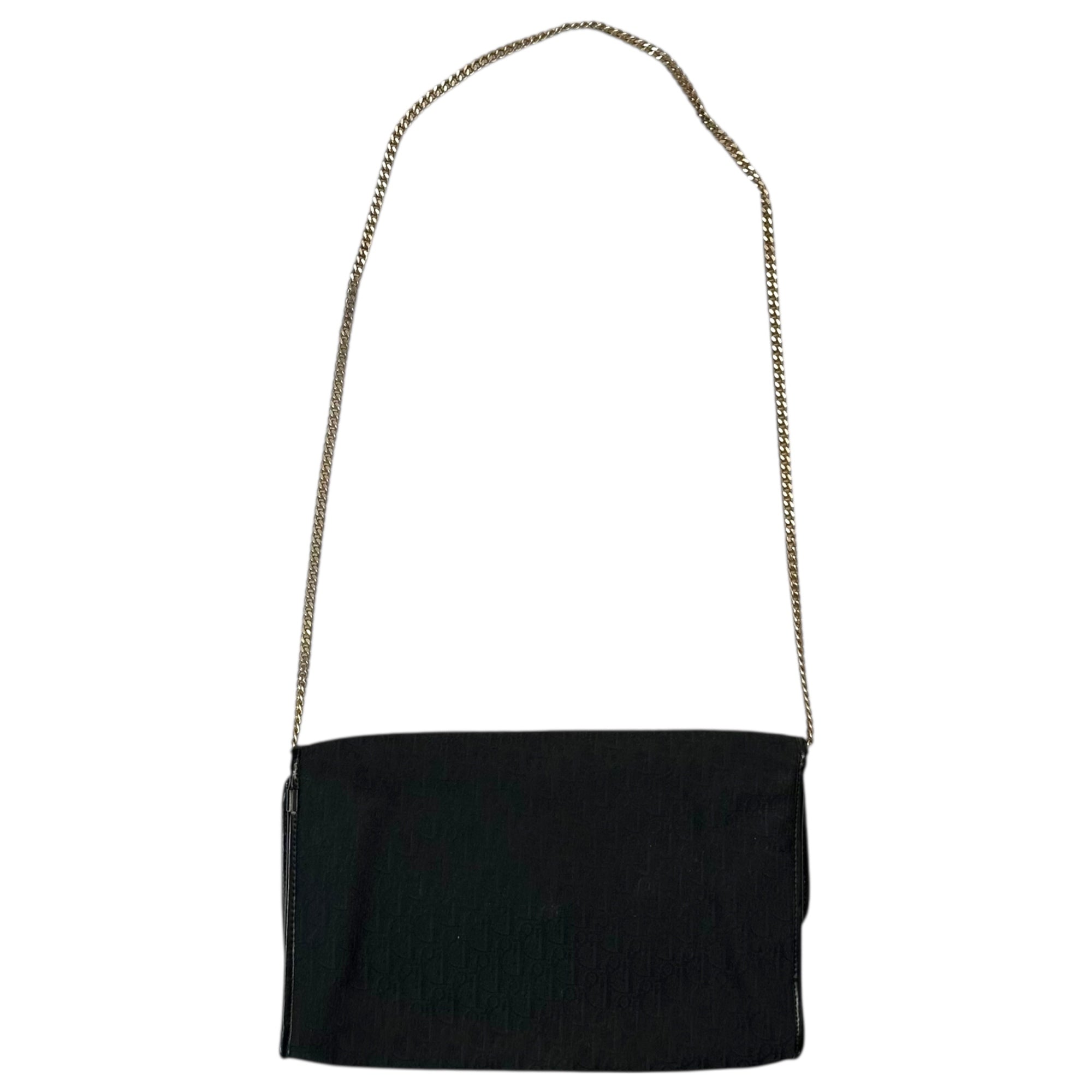 Christian Dior(クリスチャンディオール) Vintage Trotter Chain Shoulder Bag ヴィンテージ トロッター チェーン ショルダー バッグ ネイビー