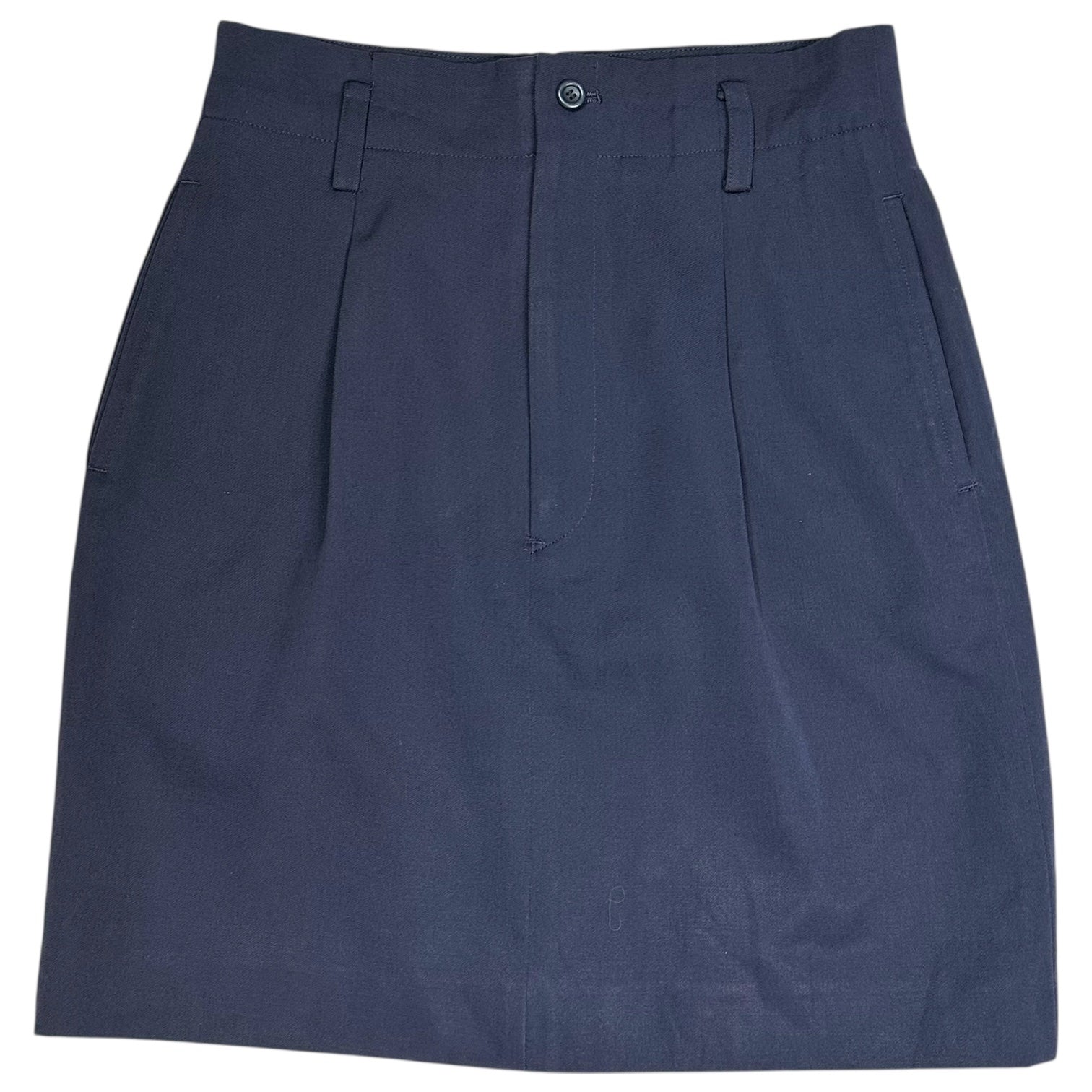 i.s. ISSEY MIYAKE(アイエス イッセイミヤケ) 91AW Buckle Design Button Tailored Jacket Set バックル デザイン ボタン テーラード ジャケット セットアップ IS13-FD023 M ネイビー 90's 90年代 ヴィンテージ スカート