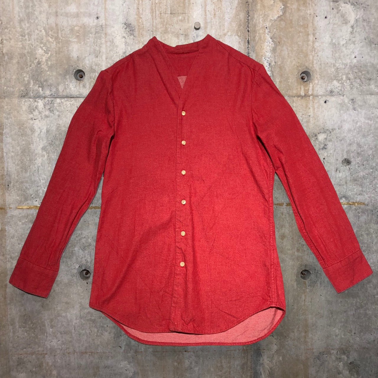 the Sakaki(ザサカキ) コットン羽織シャツ M レッド 廃版ブランド