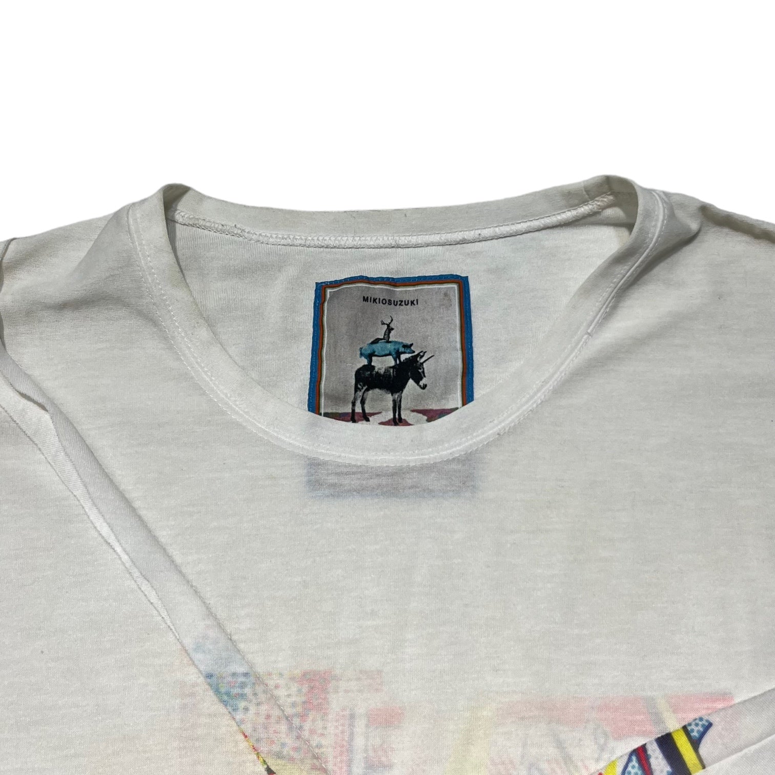 MIKIO SUZUKI(ミキオ ) Inside Out Design T-shirt インサイドアウト デザイン Tシャツ L ホワイト