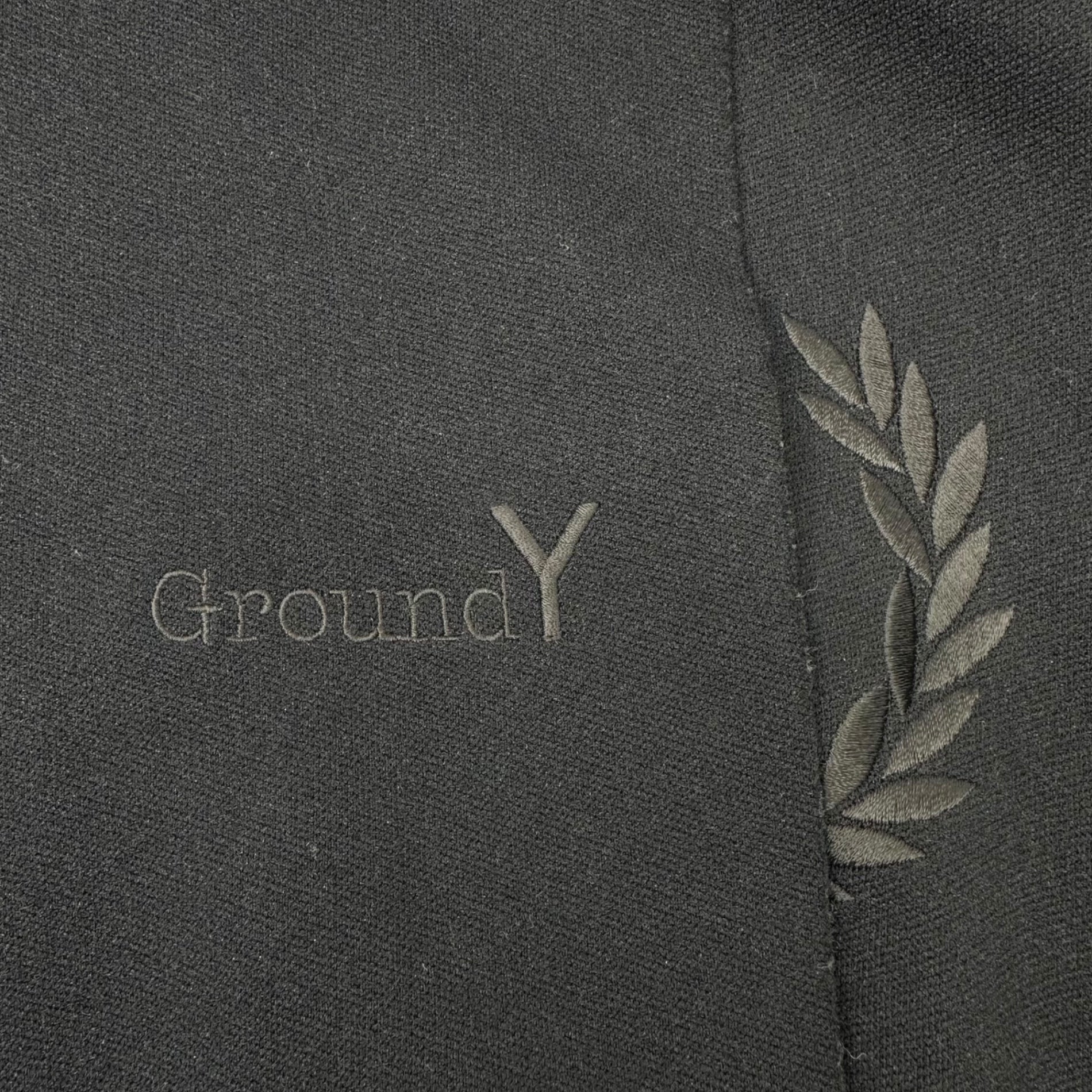 Ground Y×FRED PERRY(グラウンドワイ×フレッドペリー) 18SS Track Flare Zip Up Suit トラック フレア ジップアップ スーツ GW-J04-906 M ブラック ジャケット ジャージ コラボ