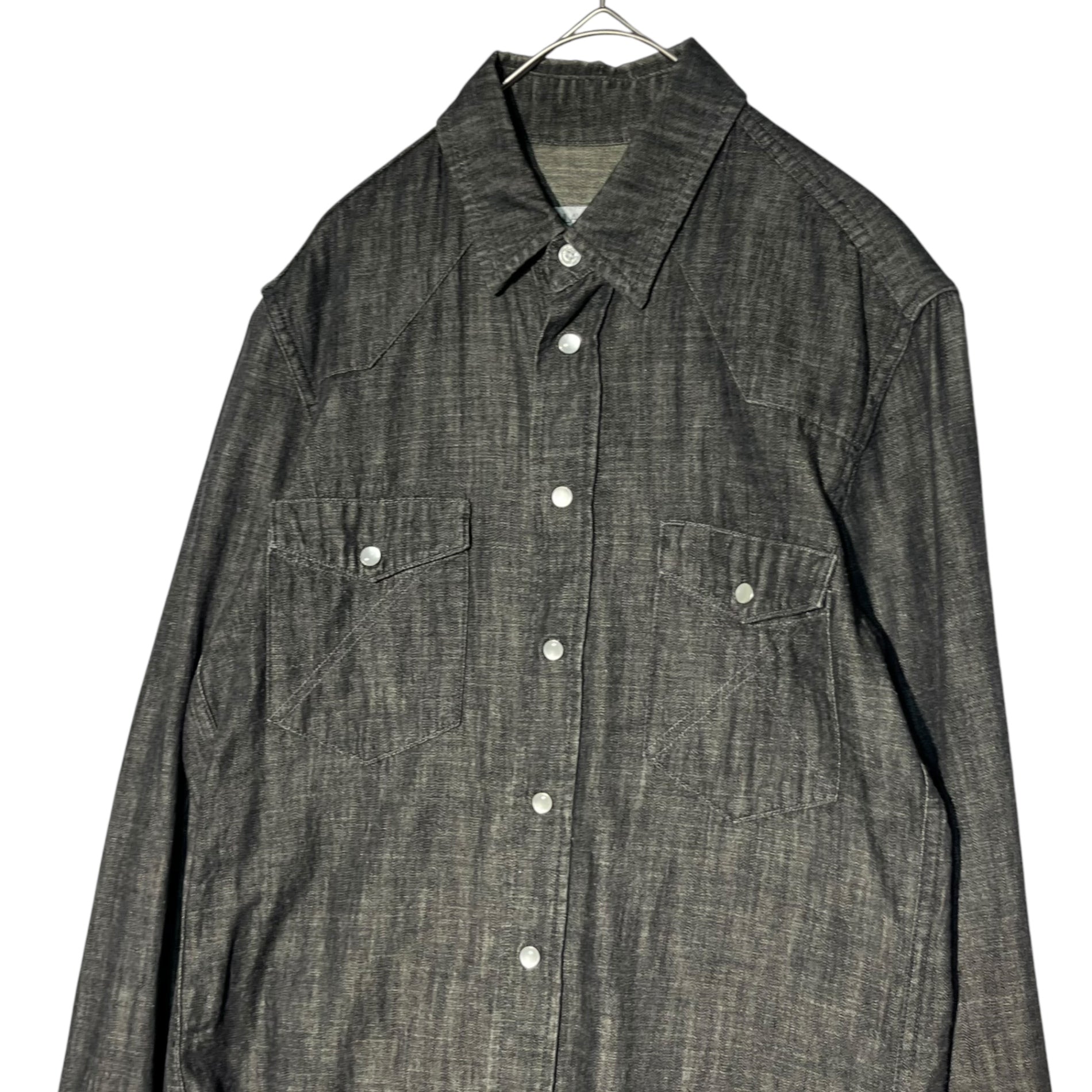 JOHN LAWRENCE SULLIVAN(ジョンローレンスサリバン) Denim shirt デニム シャツ 3B008’ 34 ブラック