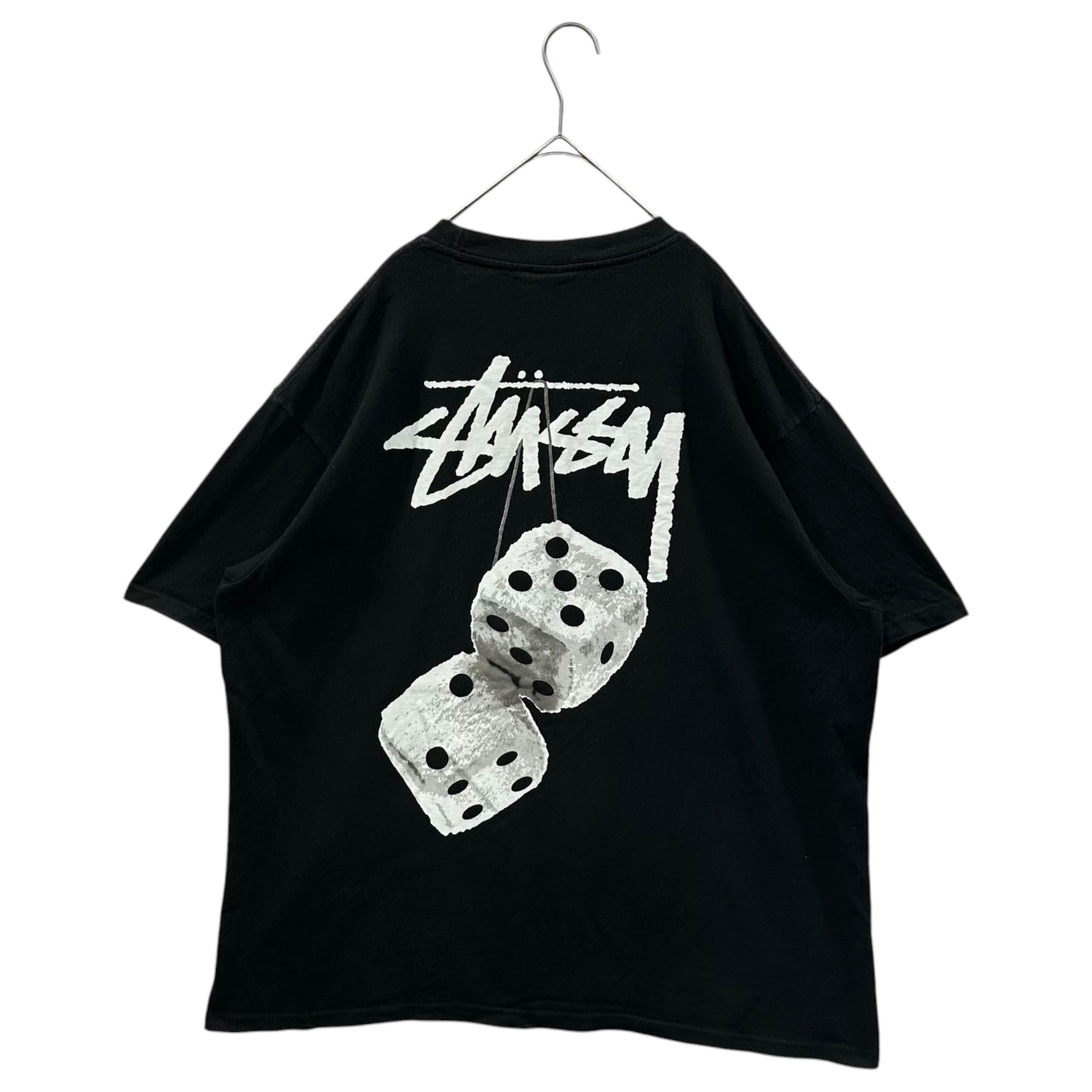 STUSSY(ステューシー) Dice & Logo Tee ダイス ロゴ Tシャツ サイコロ XL ブラック×ホワイト