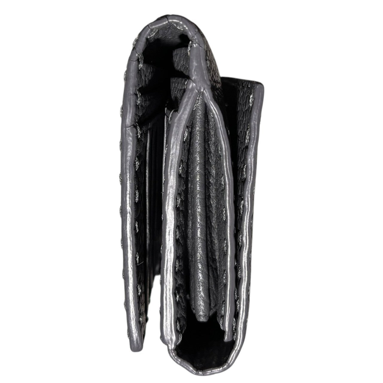 FENDI(フェンディ) PEEKABOO trifold long wallet ピーカブー 3つ折り 長財布 8M0308 グレー 箱付