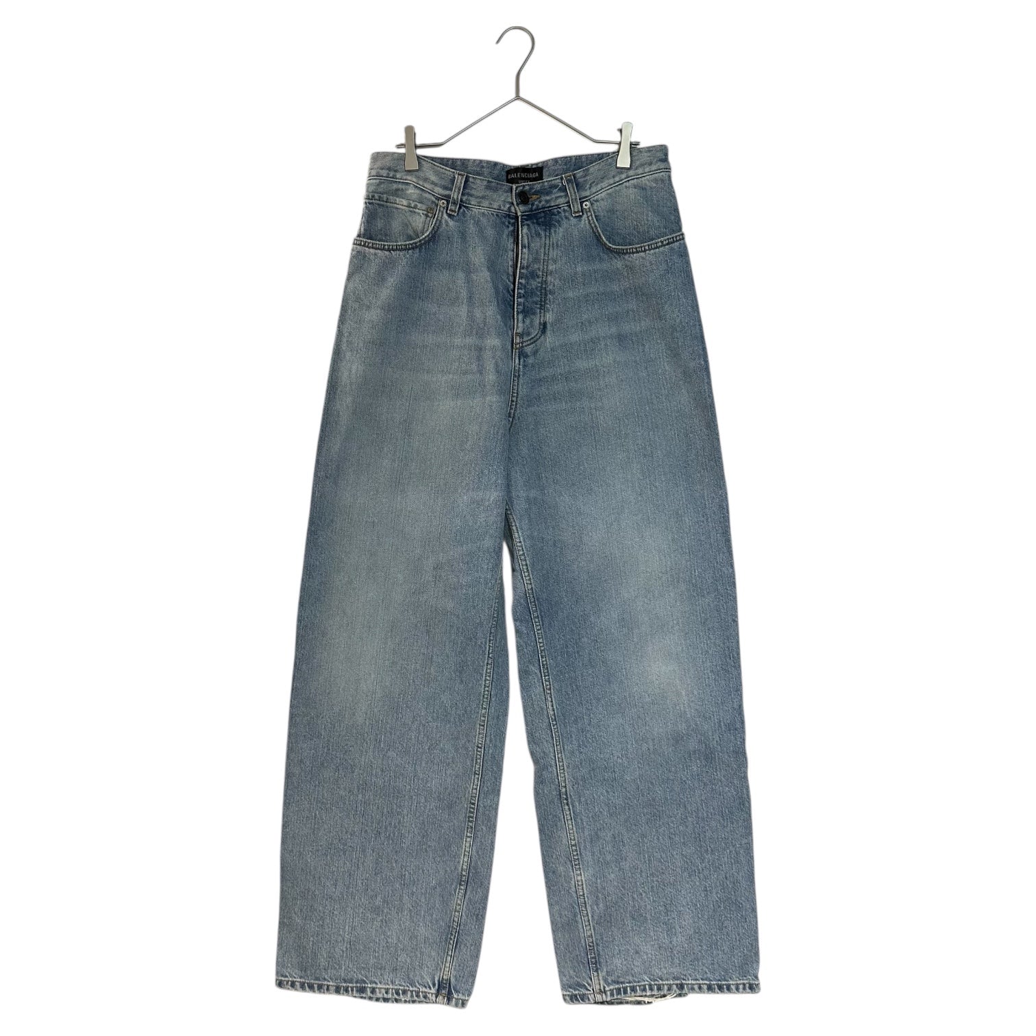 BALENCIAGA(バレンシアガ) 24SS Baggy Pants ウォッシュ加工 バギー デニム パンツ 745213 XS ライトインディゴ ワイド
