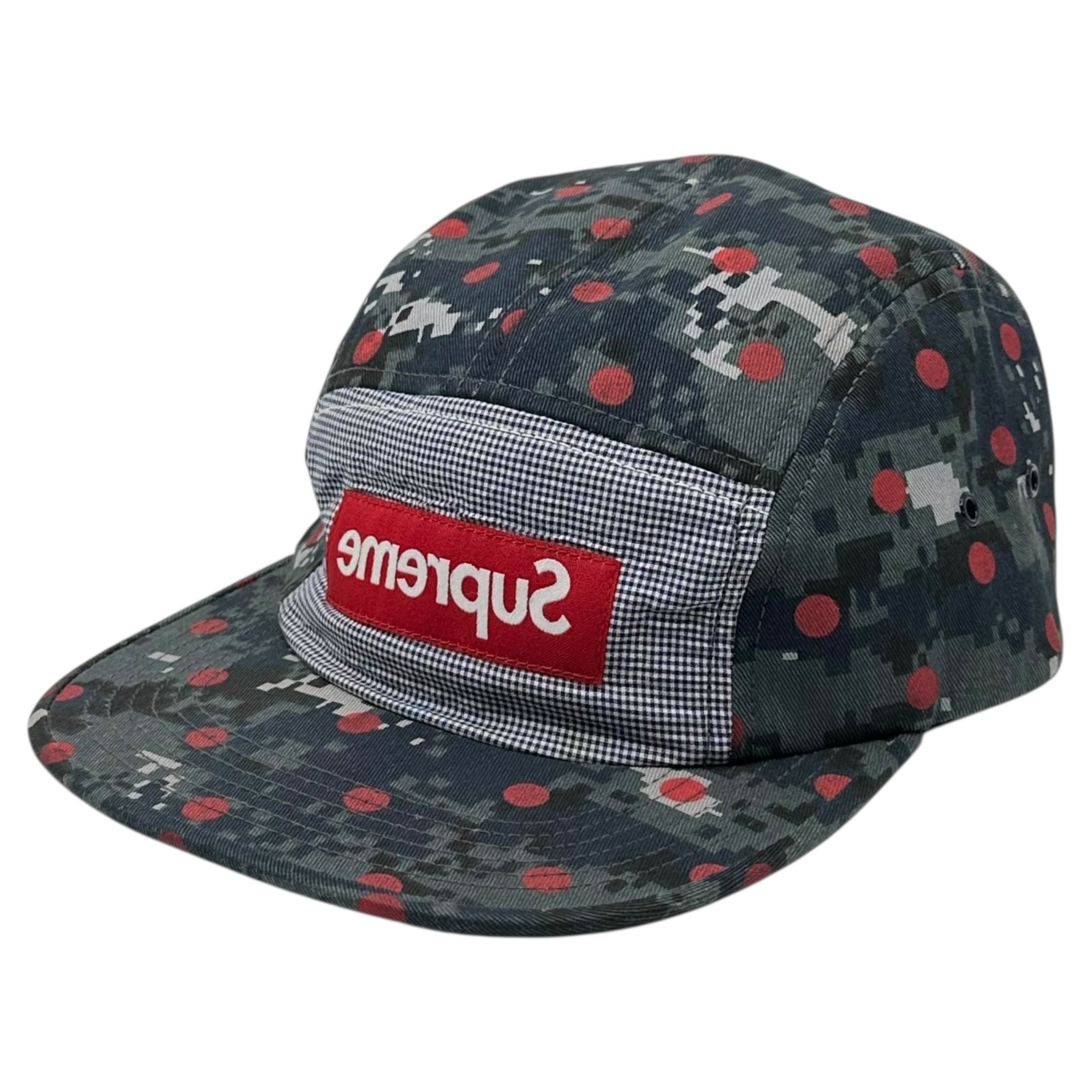SUPREME × COMME des GARCONS SHIRT(シュプリーム × コムデギャルソンシャツ) 13SS Comme des Garcons SHIRT Camp Cap コムデギャルソンシャツ キャンプ キャップ デジカモ ネイビー×レッド