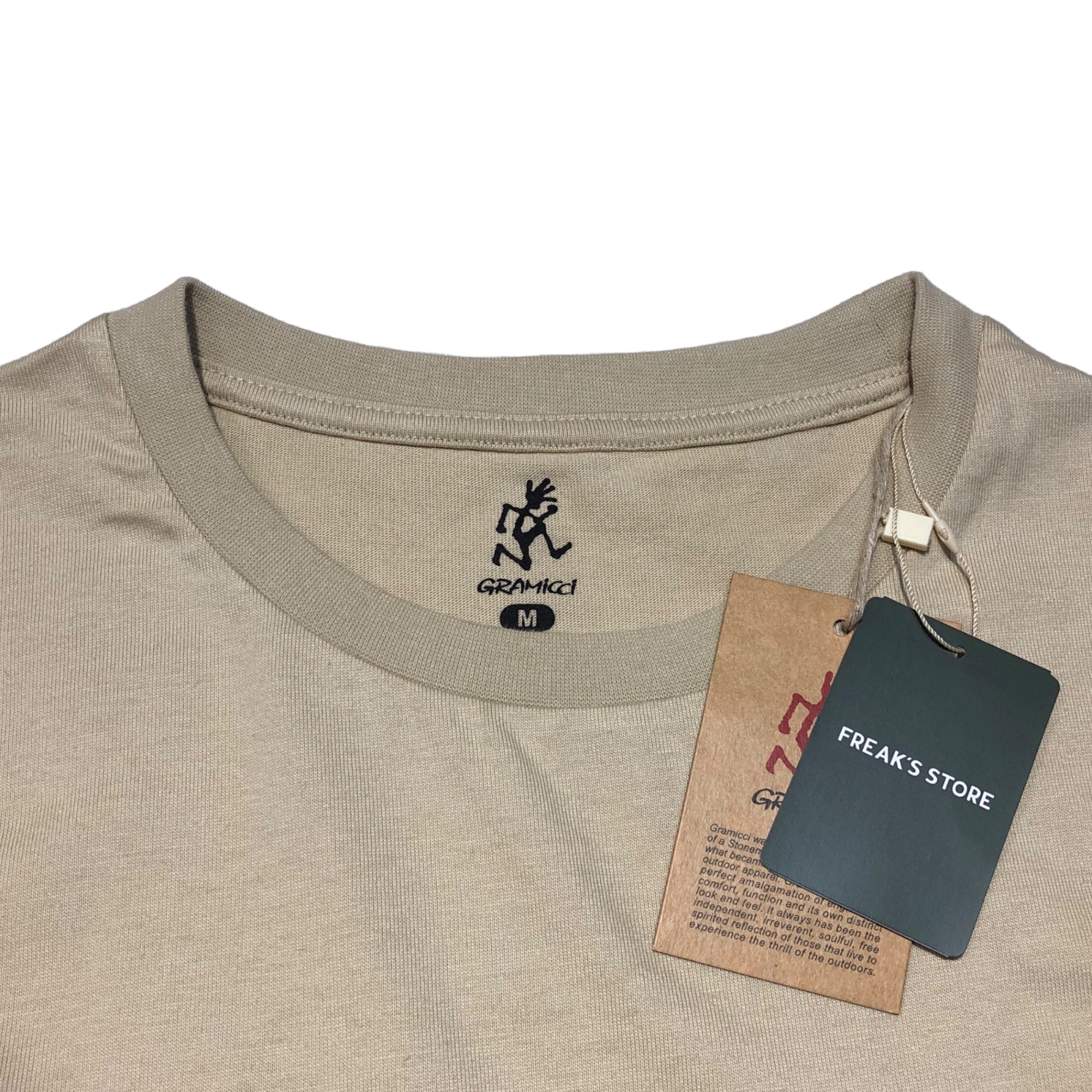 GRAMICCI(グラミチ) ワンポイント ロゴ 長袖 カットソー GMT*20F1705 M ベージュ Tシャツ