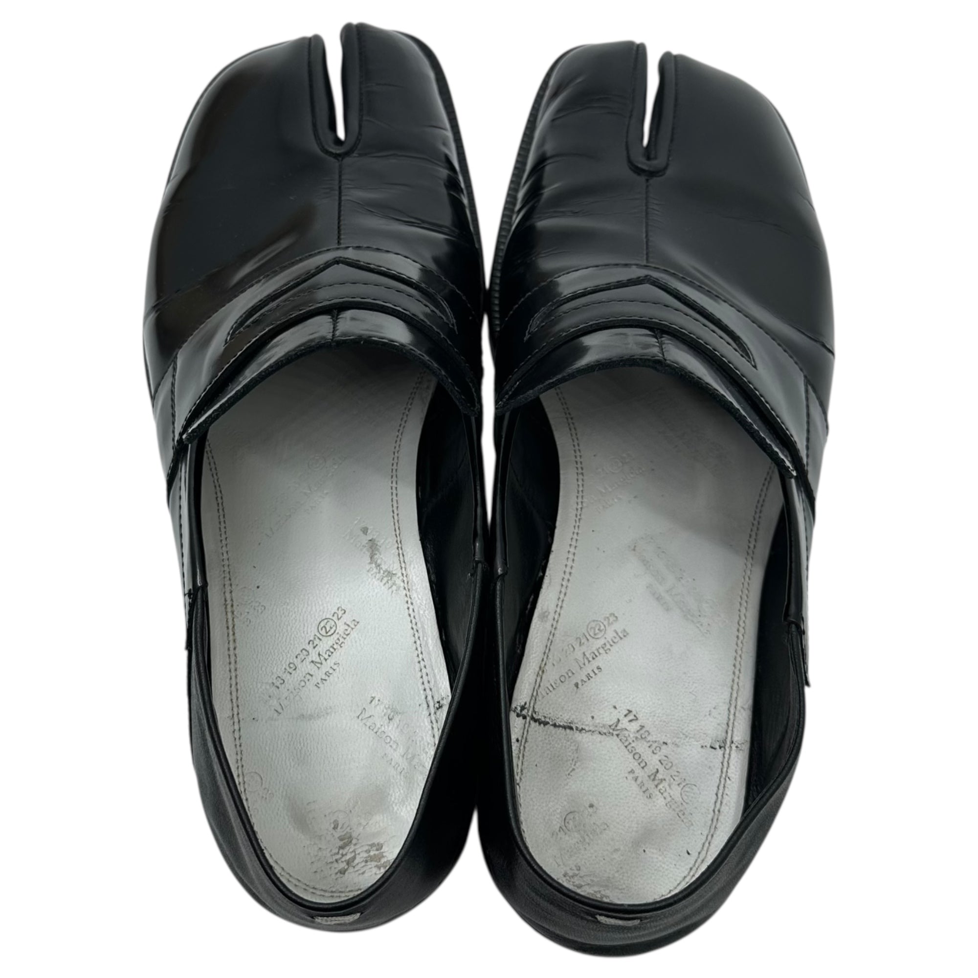 MAISON MARGIELA(メゾンマルジェラ) TABI Loafers - High-Shine Leather 足袋 ローファー 39(24.5~25.0cm程度) ブラック