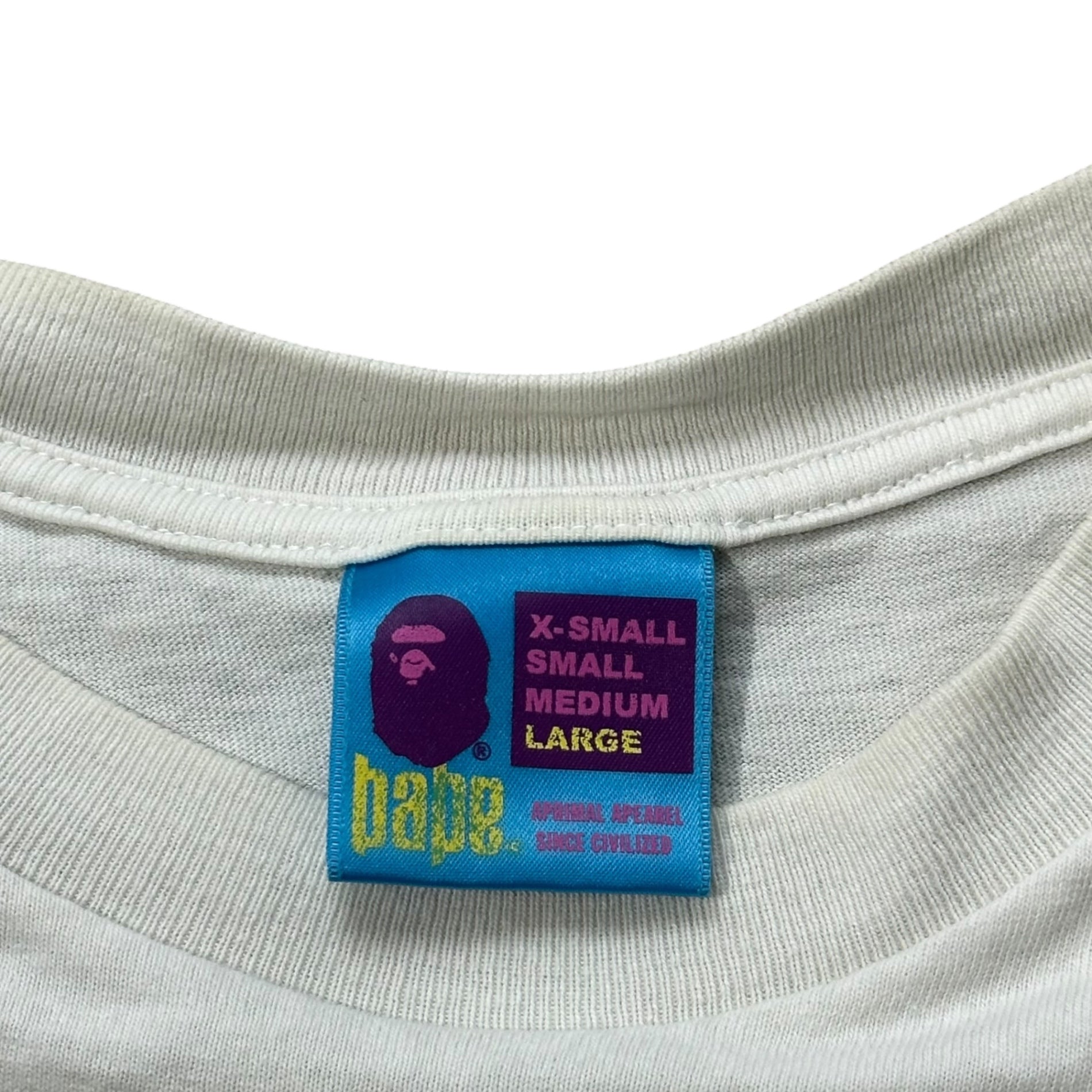 A BATHING APE(アベイシングエイプ) GENERALS PRINT T-SHIRT ジェネラルズ プリント Tシャツ L アイボリー