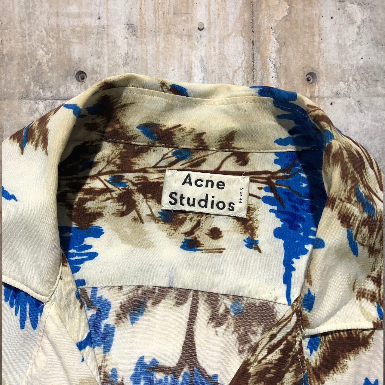 Acne Studios(アクネストゥディオズ) 19SS Simon Pine Flu Vacation Shirt/半袖シャツ 1159-343-7050 44(Mサイズ程度) ホワイト