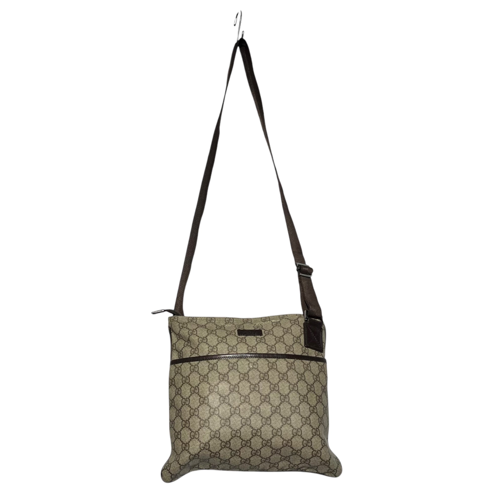 GUCCI(グッチ) GG canvas shoulder bag GG キャンバス ショルダーバッグ 141626 204046 ベージュ サコッシュ