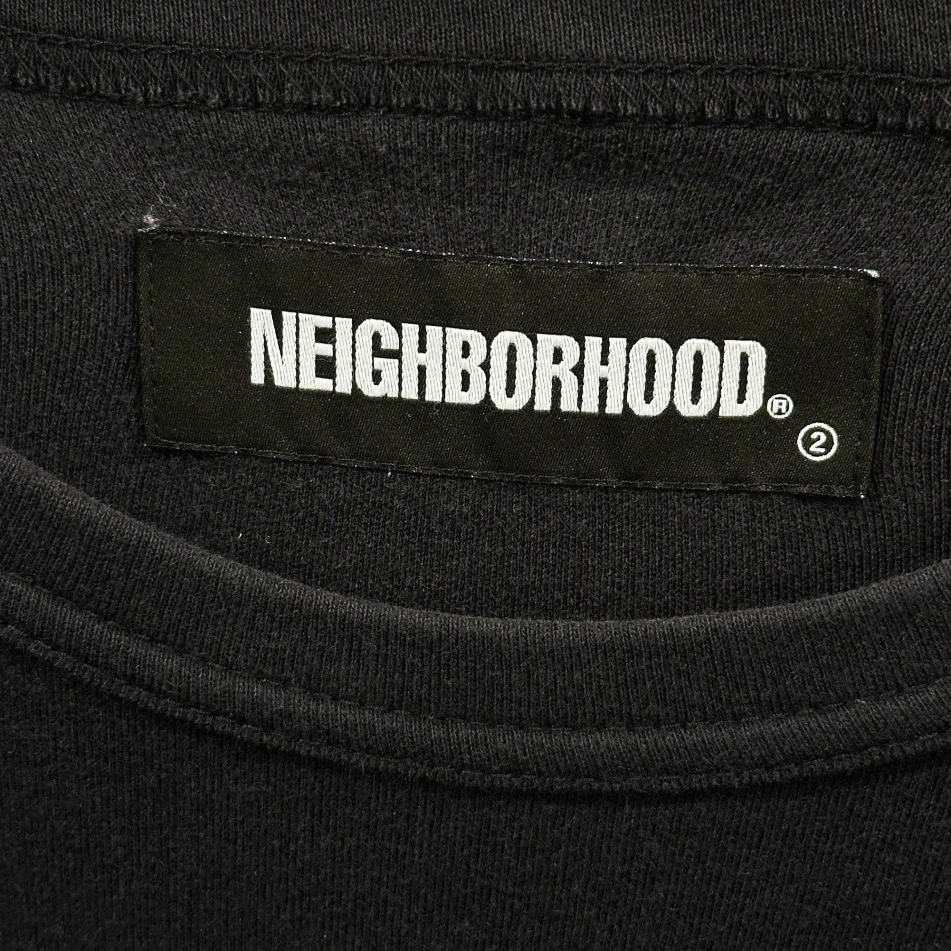 NEIGHBORHOOD(ネイバーフッド) 20ss One-point logo long-sleeved T-shirt ワンポイント ロゴ 長袖 Tシャツ 202lNH-CSM01 S ブラック